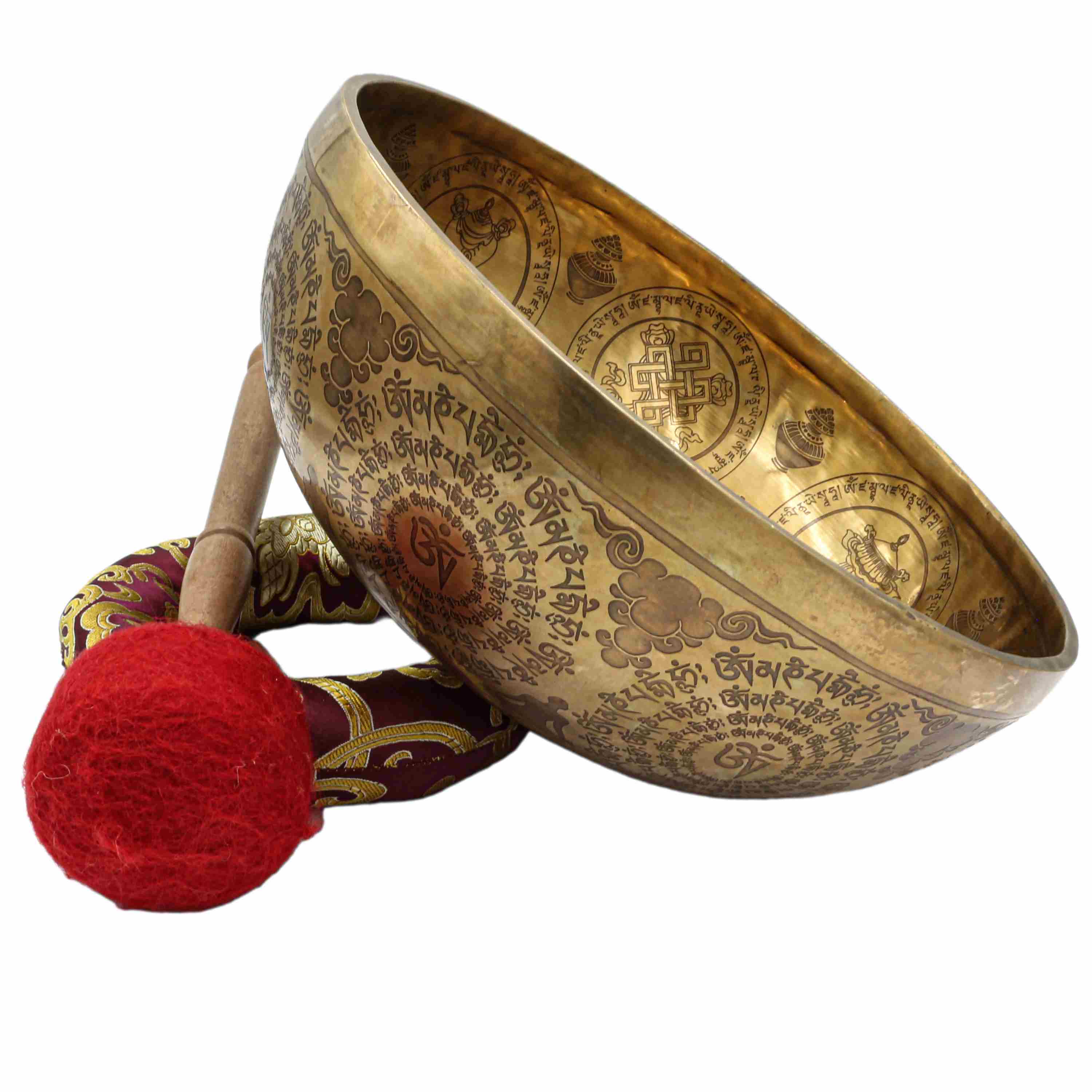 Buddhist Hand Beaten Jambati Singing Bowl, <span Style=