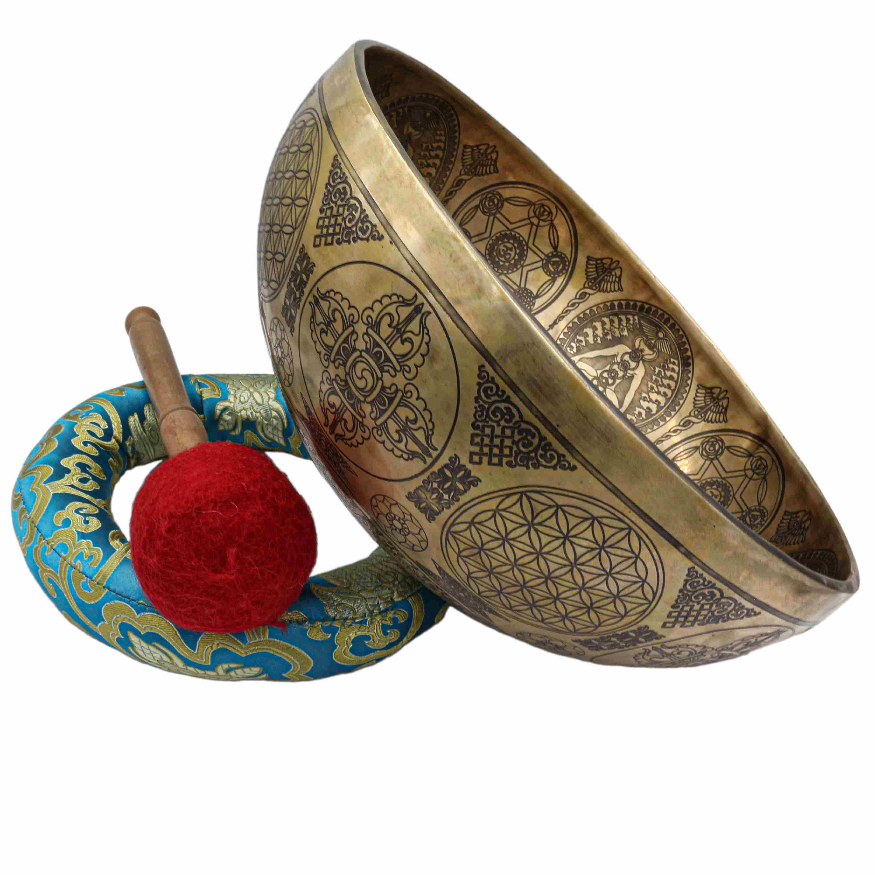 Buddhist Hand Beaten Jambati Singing Bowl, <span Style=