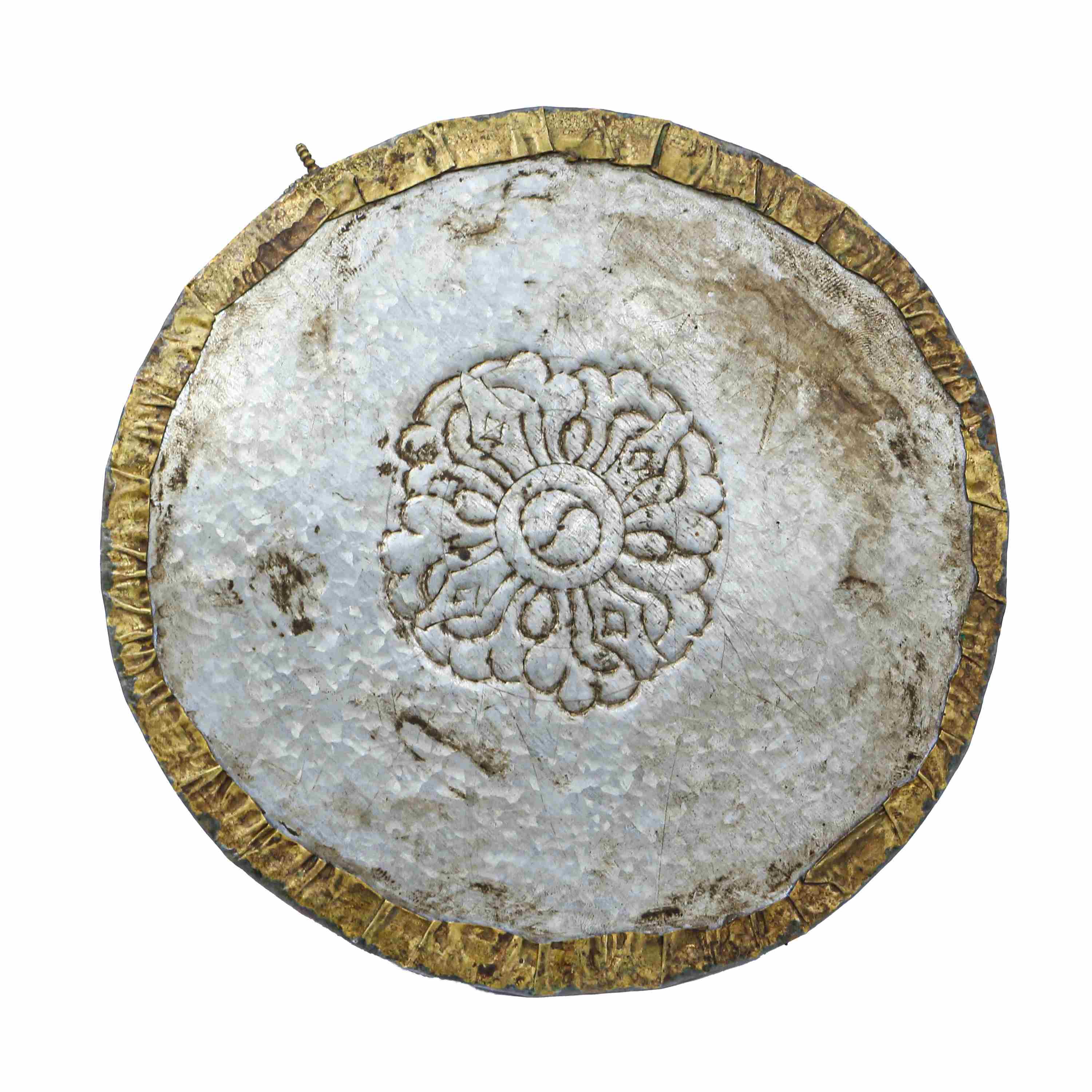 Buddhist Metal Wall Hanging, Calendar With Dorje, gyatam