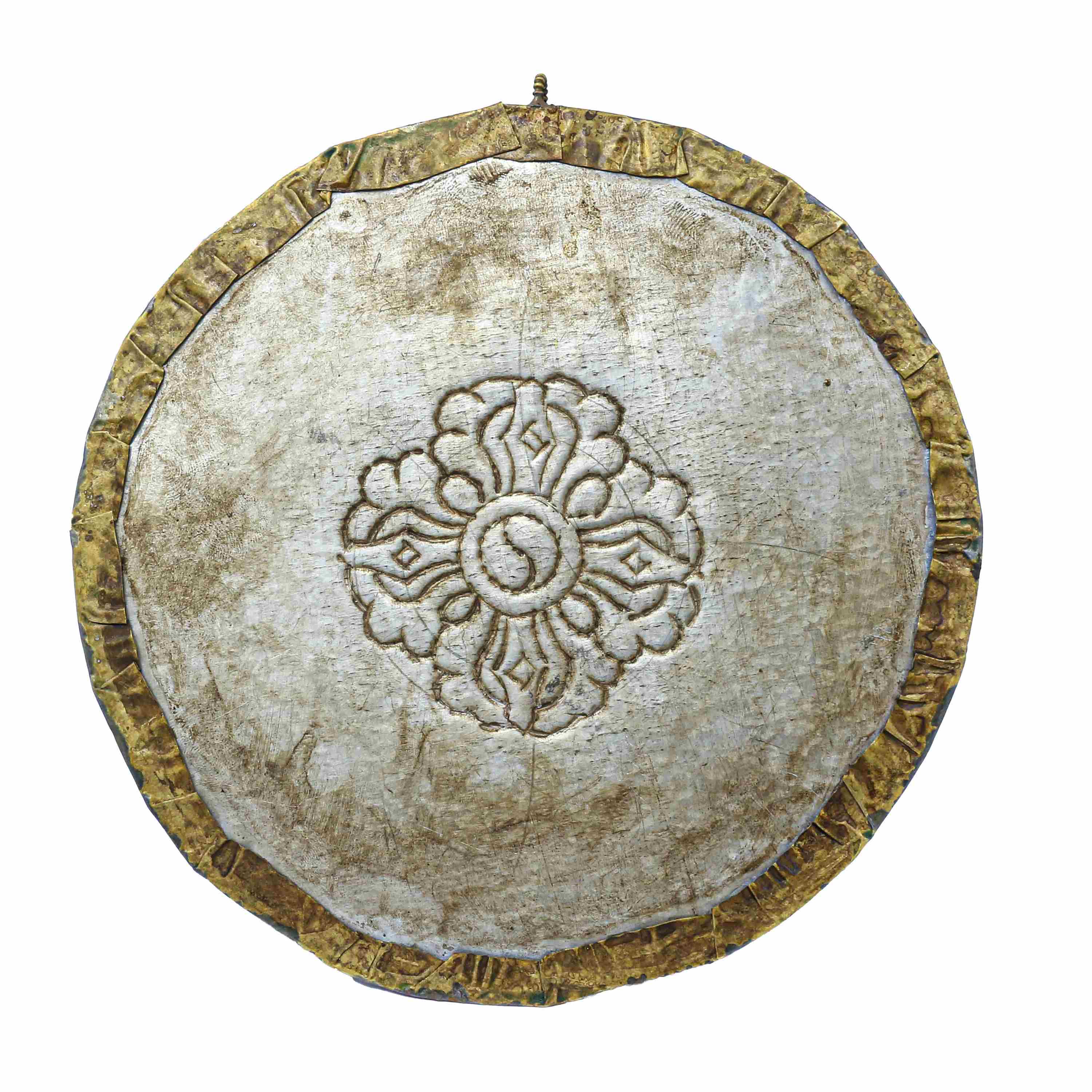 Buddhist Metal Wall Hanging Calendar With Snow Lion singey, Tibetan Calendar With Cheppu