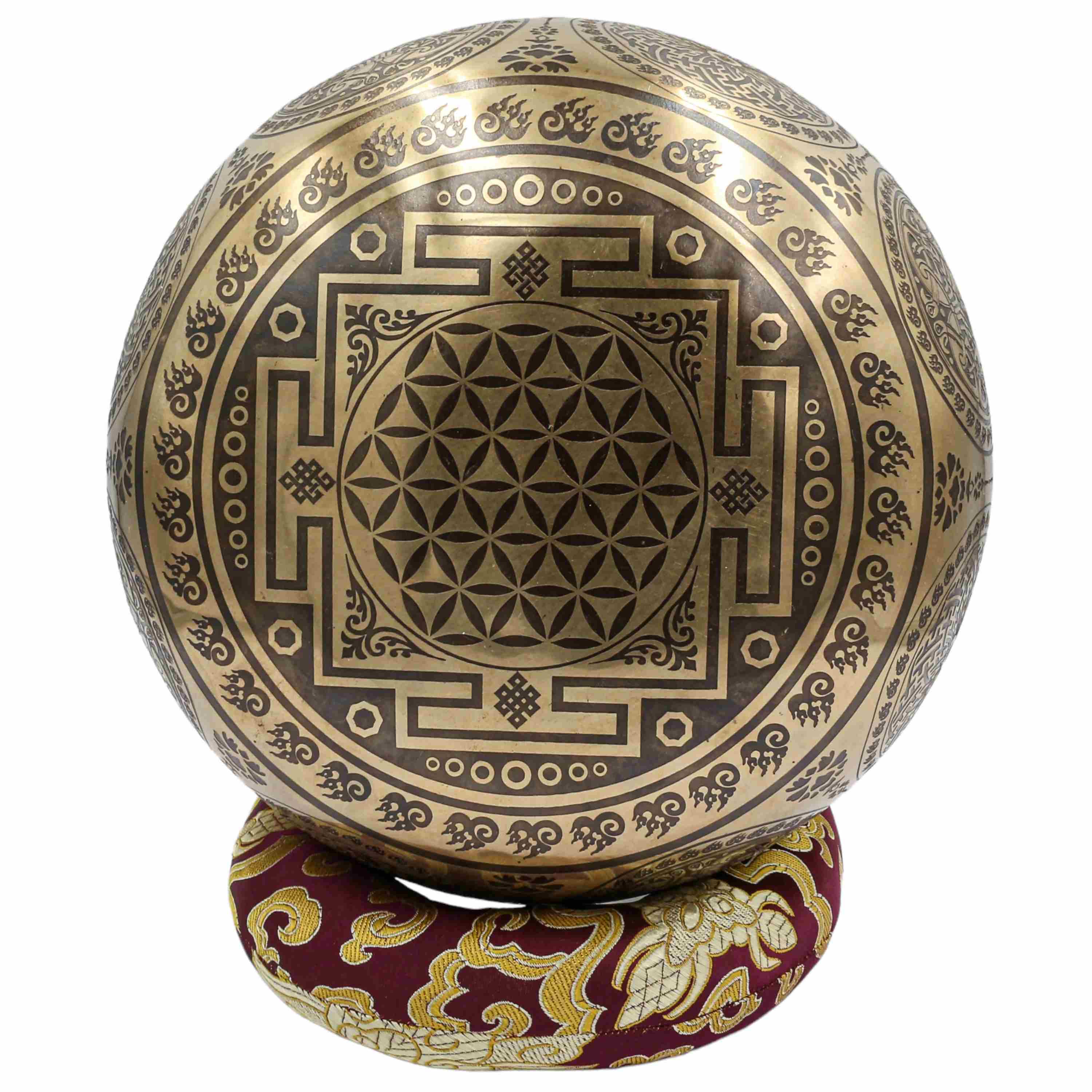 Buddhist Hand Beaten Jambati Singing Bowl, <span Style=