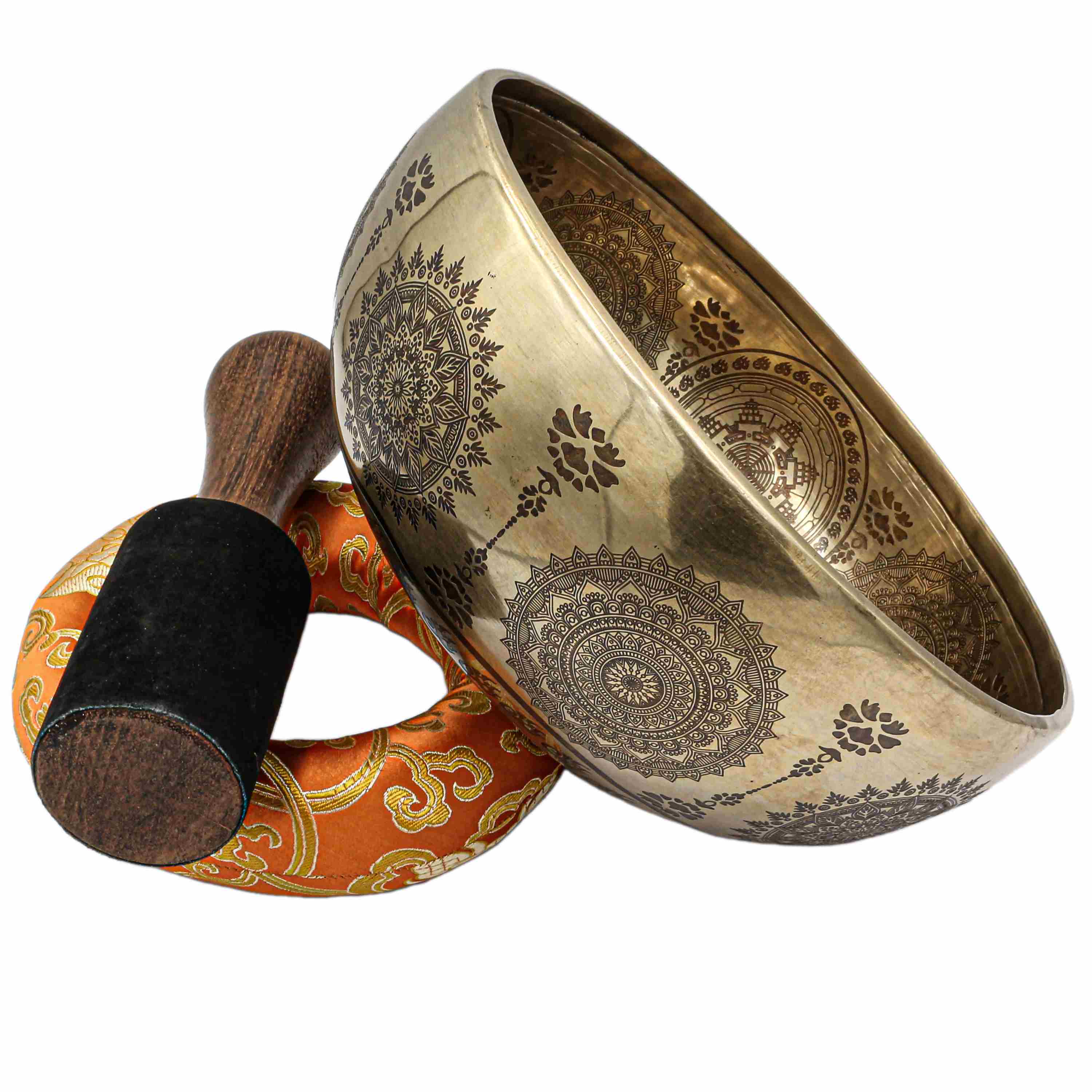 Buddhist Hand Beaten Jambati Singing Bowl, <span Style=