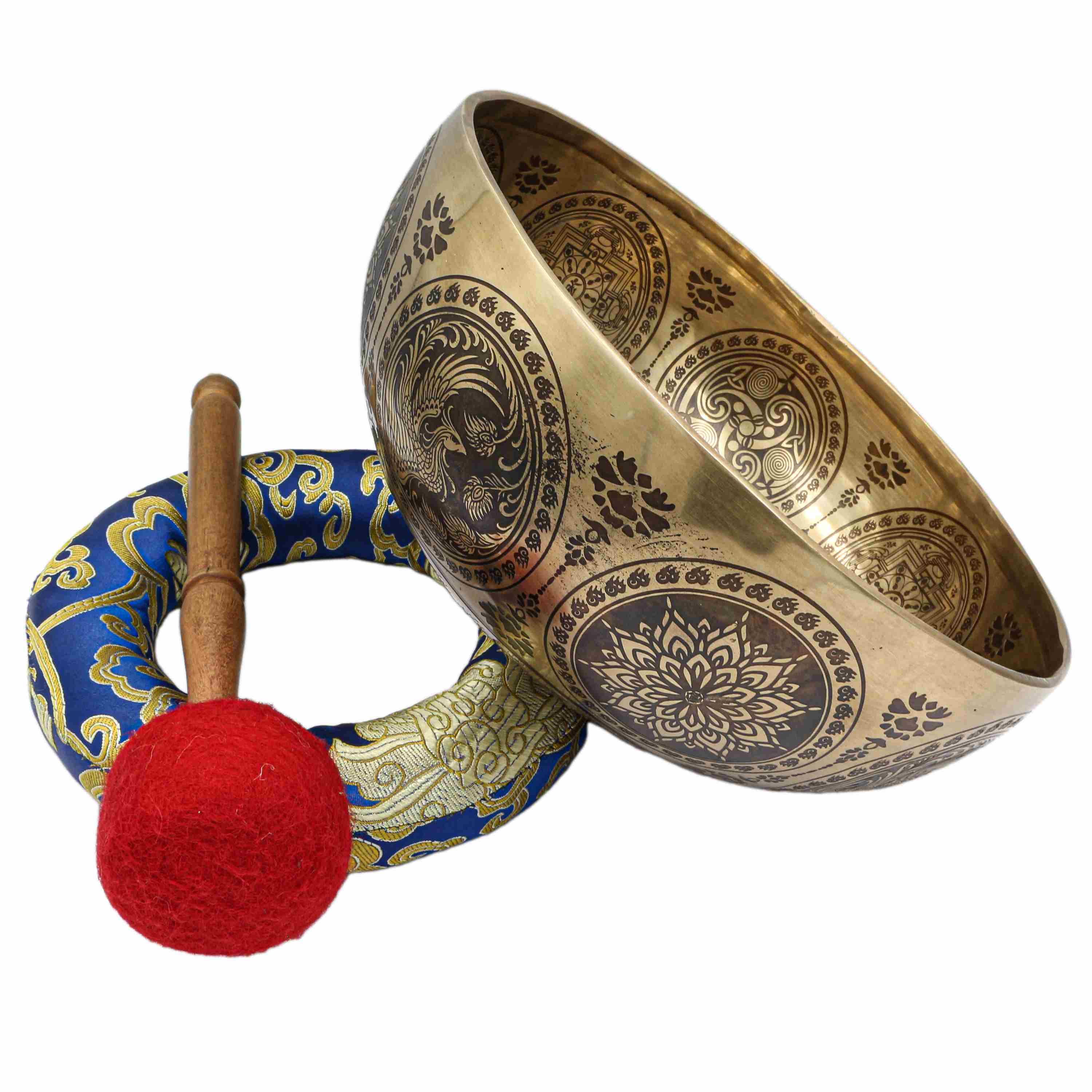 Buddhist Hand Beaten Jambati Singing Bowl, <span Style=