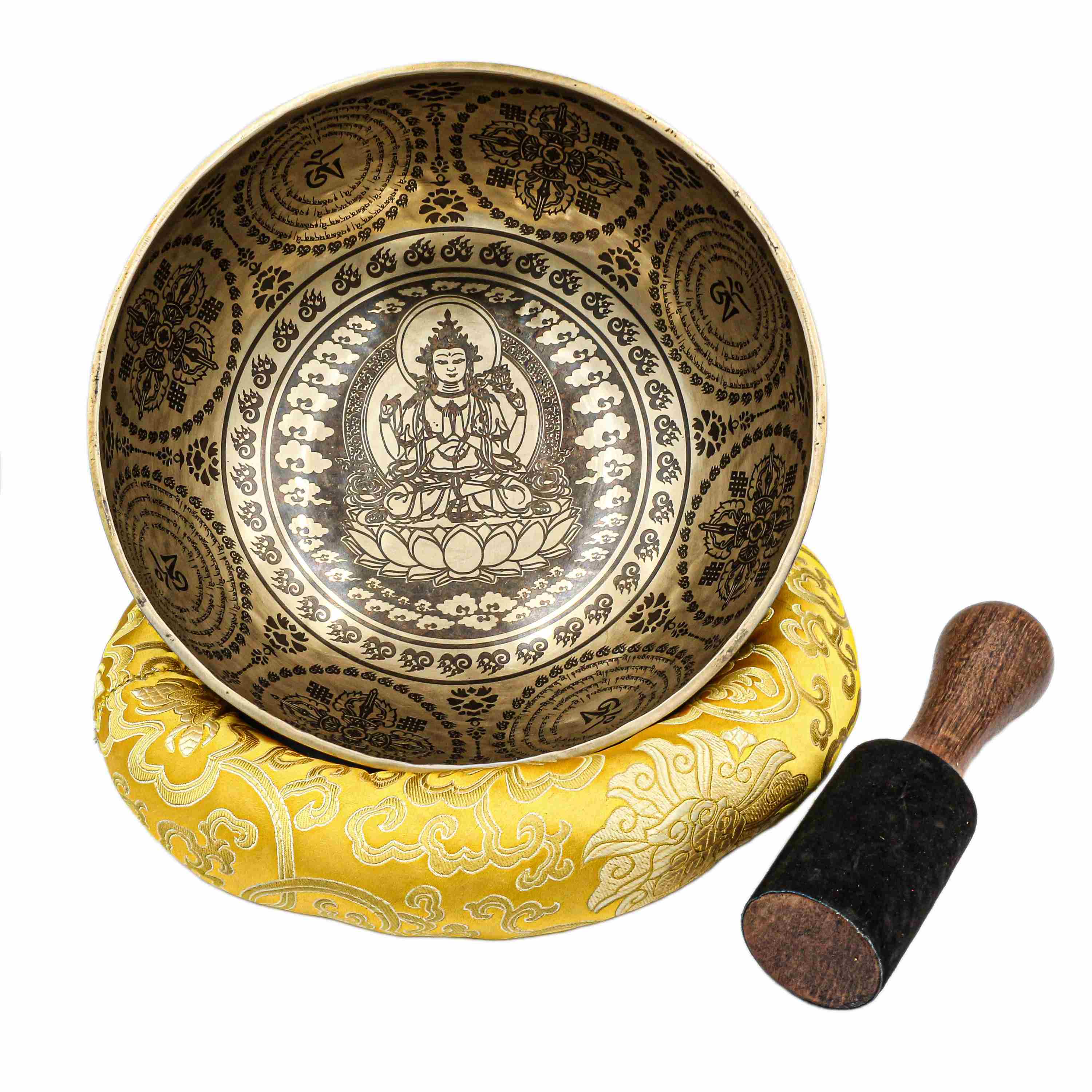 Buddhist Hand Beaten Jambati Singing Bowl, <span Style=