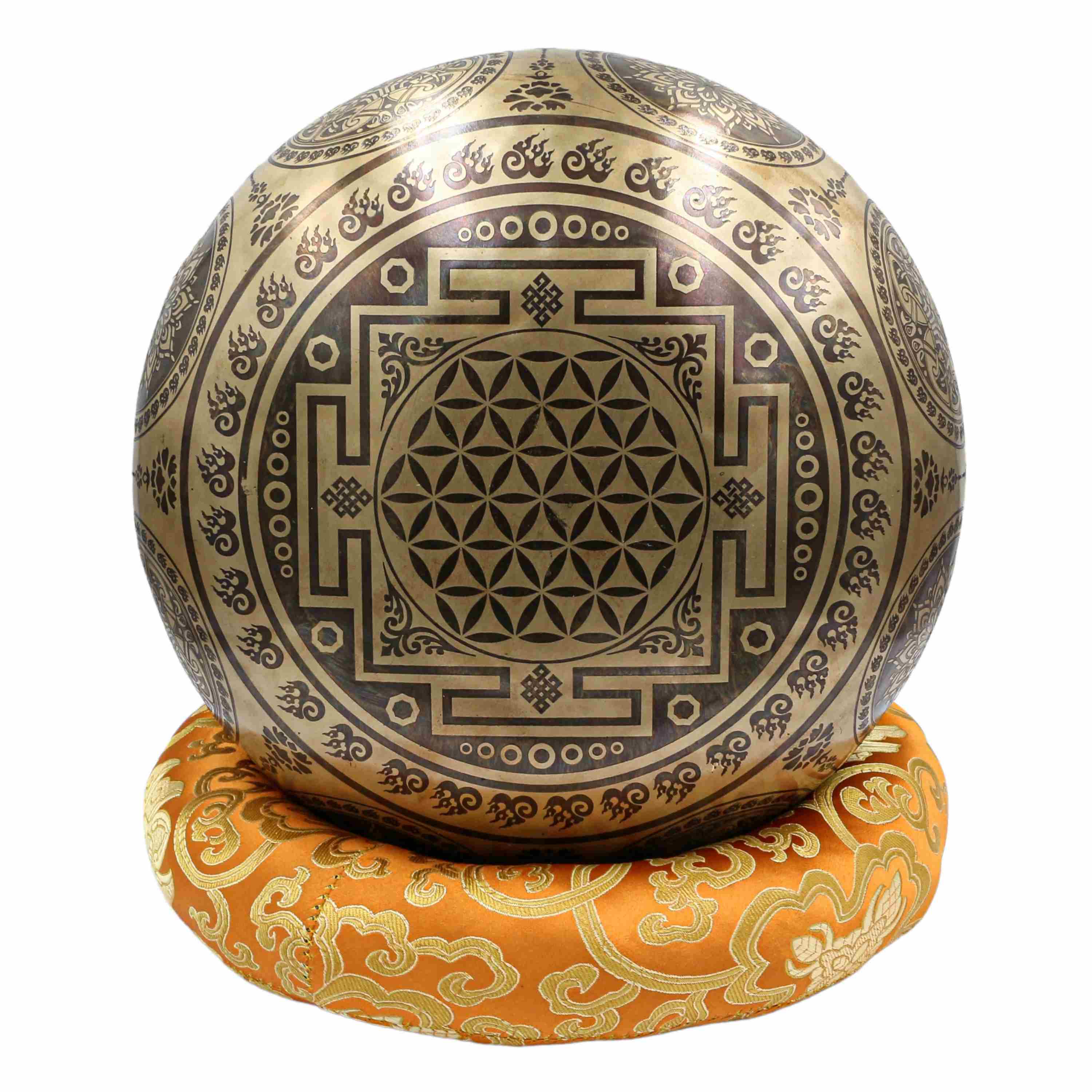 Buddhist Hand Beaten Jambati Singing Bowl, <span Style=