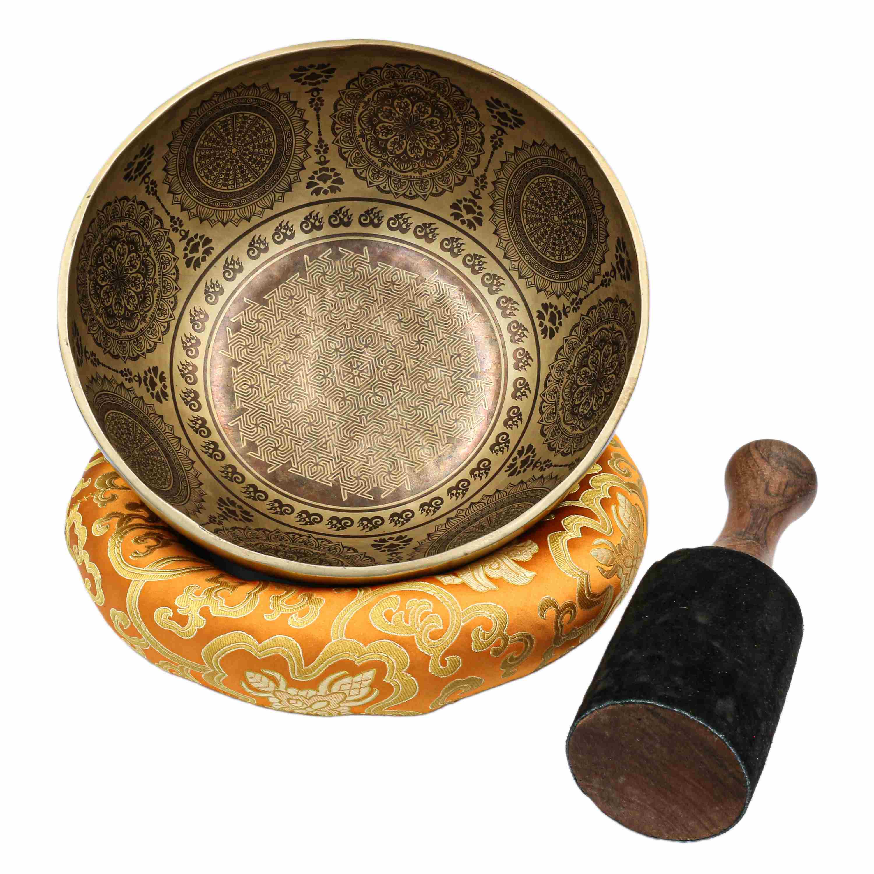 Buddhist Hand Beaten Jambati Singing Bowl, <span Style=