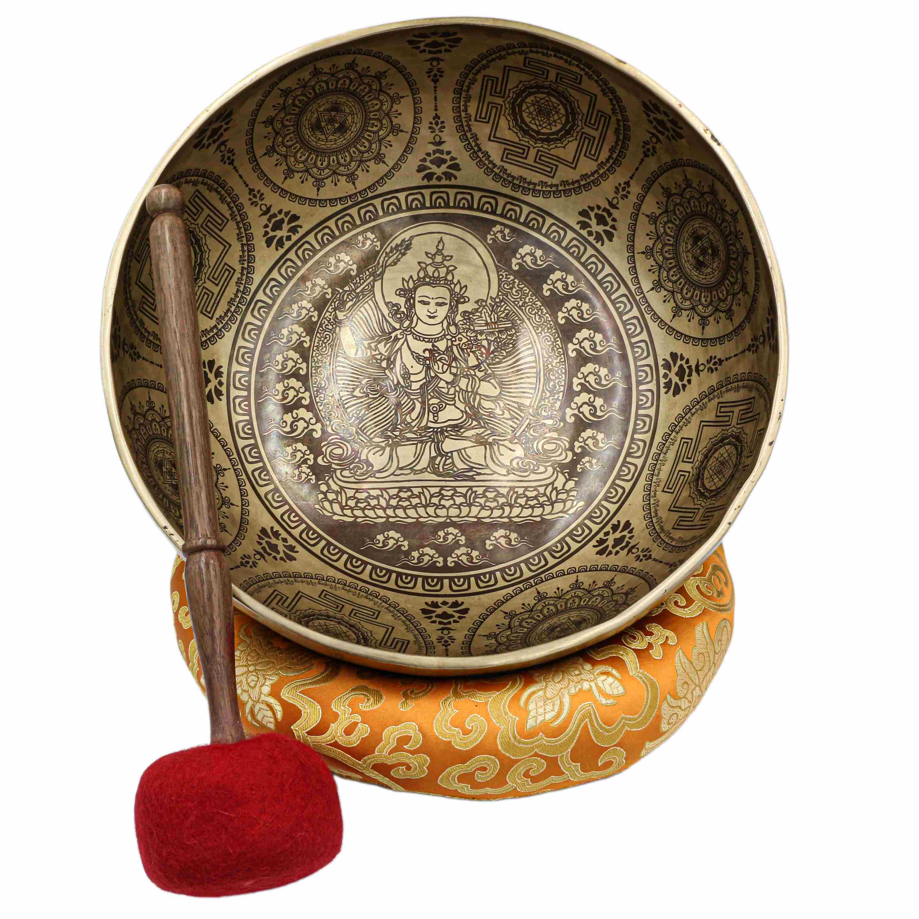 Buddhist Hand Beaten Jambati Singing Bowl, <span Style=