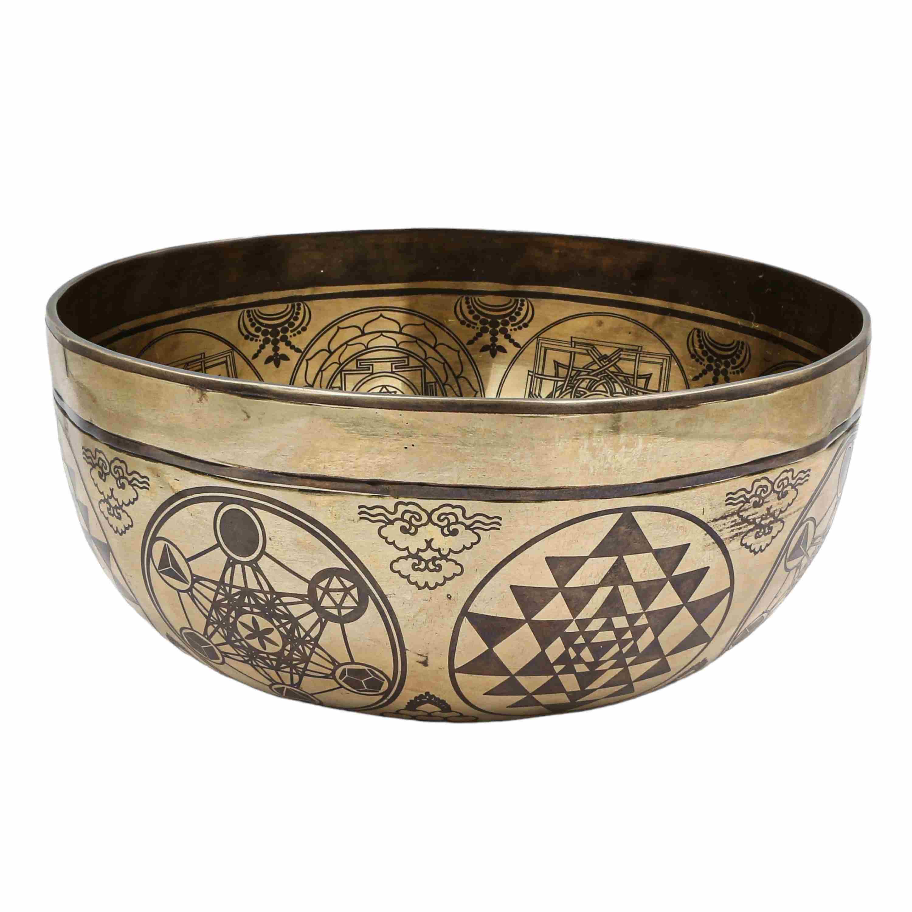 Buddhist Hand Beaten Jambati Singing Bowl, <span Style=