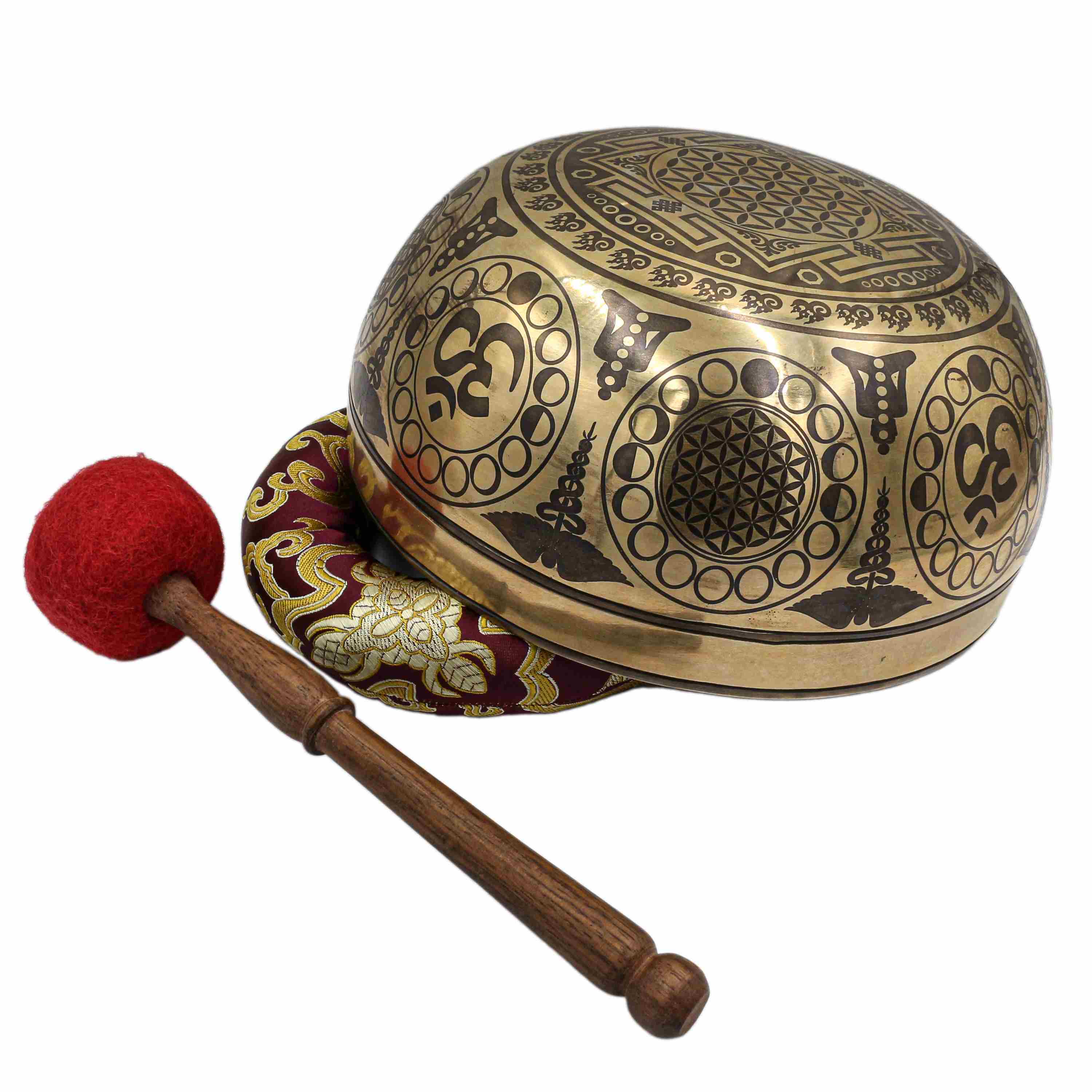 Buddhist Hand Beaten Jambati Singing Bowl, <span Style=