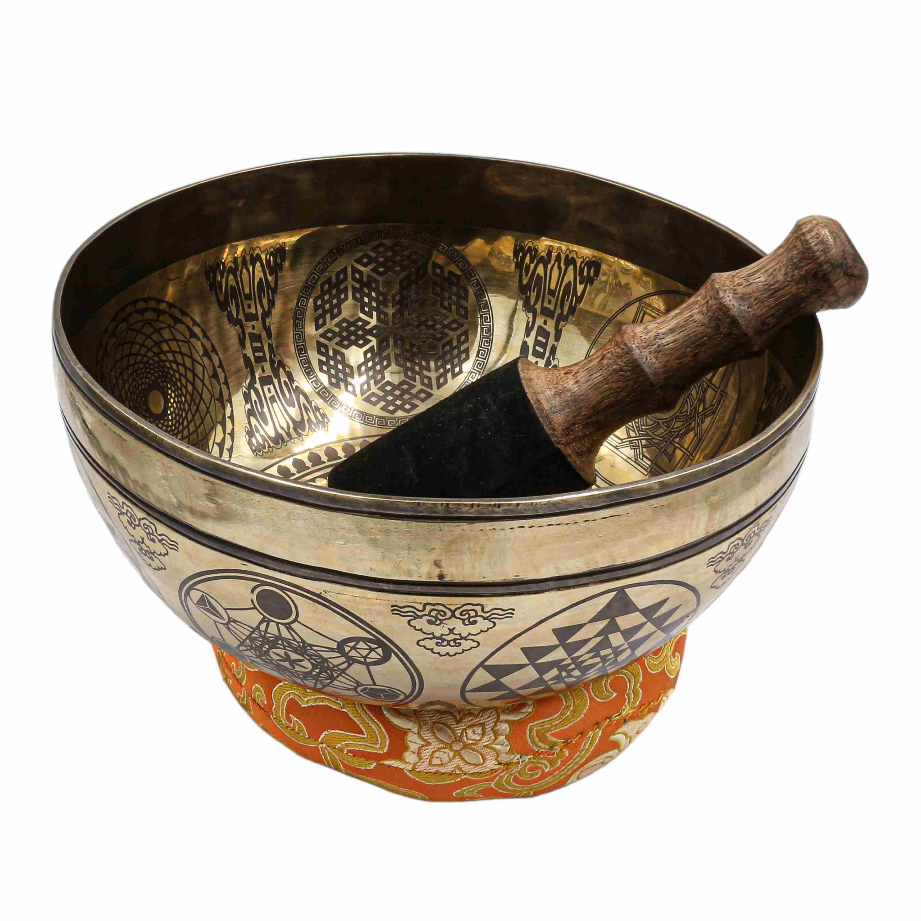 Buddhist Hand Beaten Jambati Singing Bowl, <span Style=