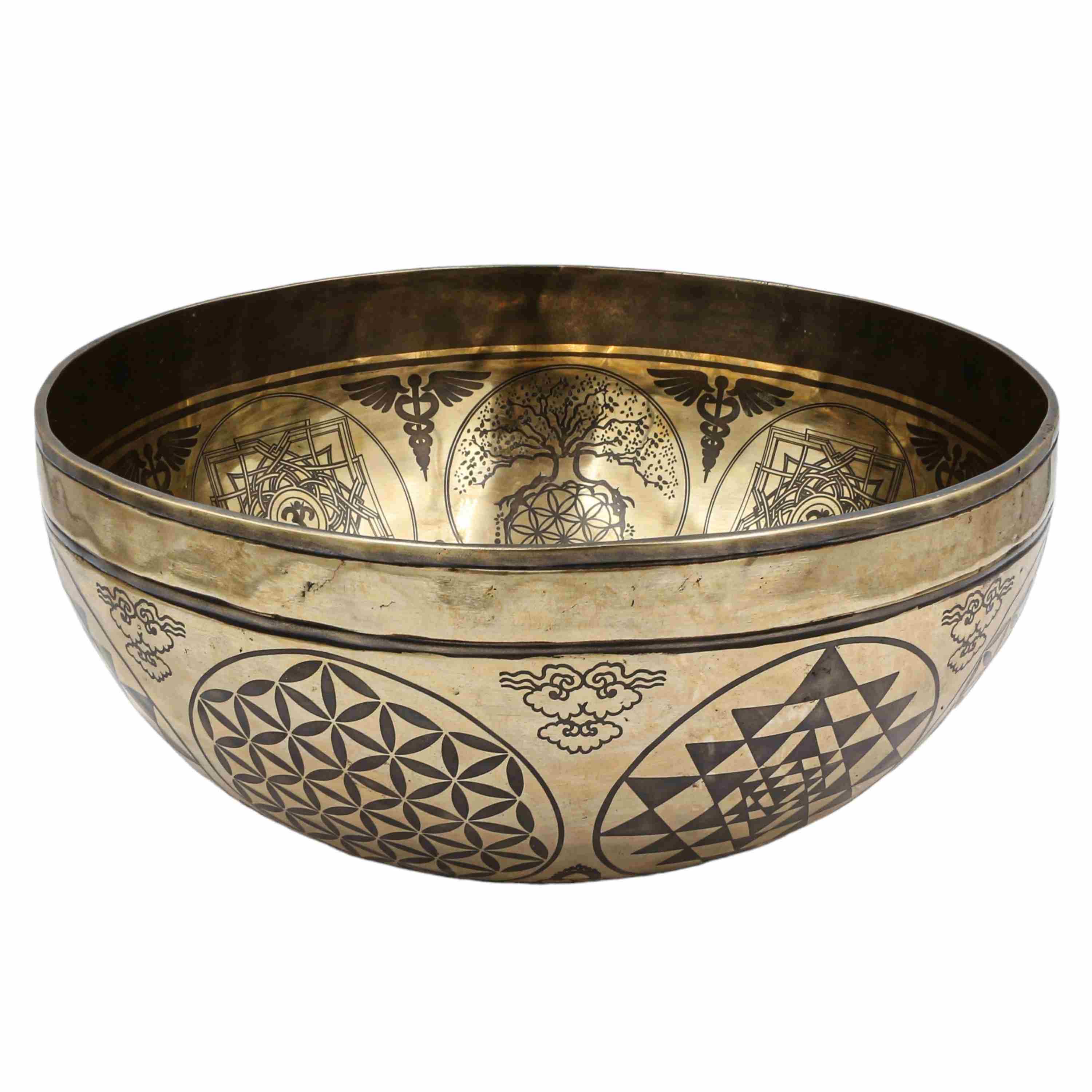 Buddhist Hand Beaten Jambati Singing Bowl, <span Style=