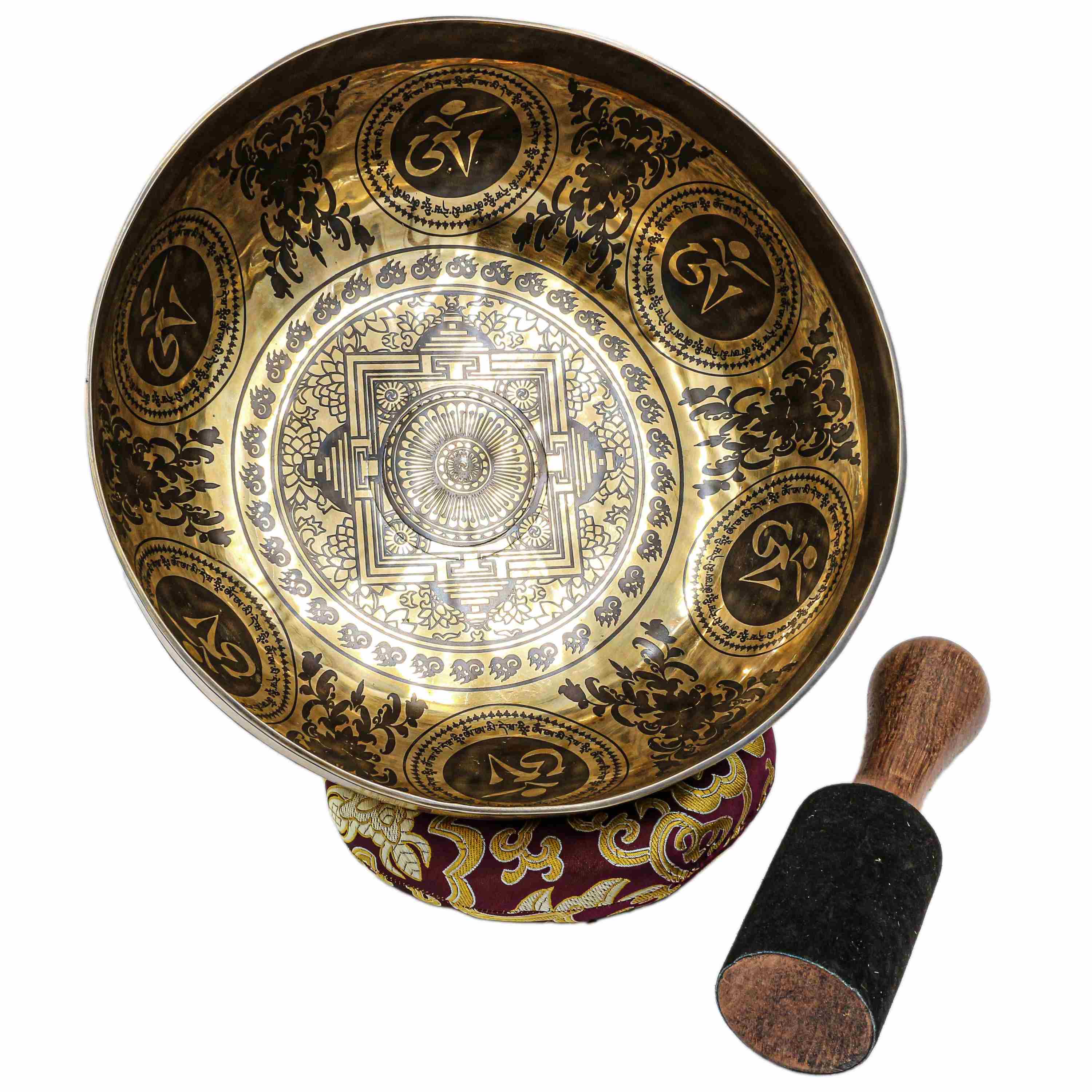 Buddhist Hand Beaten Jambati Singing Bowl, <span Style=