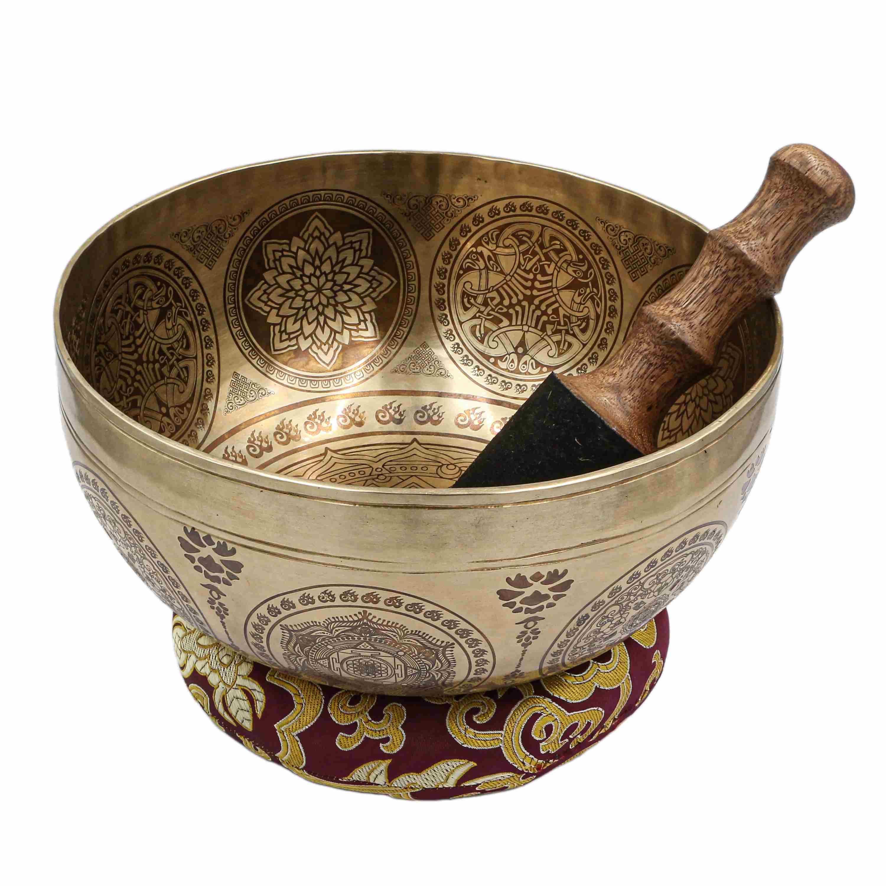 Buddhist Hand Beaten Jambati Singing Bowl, <span Style=