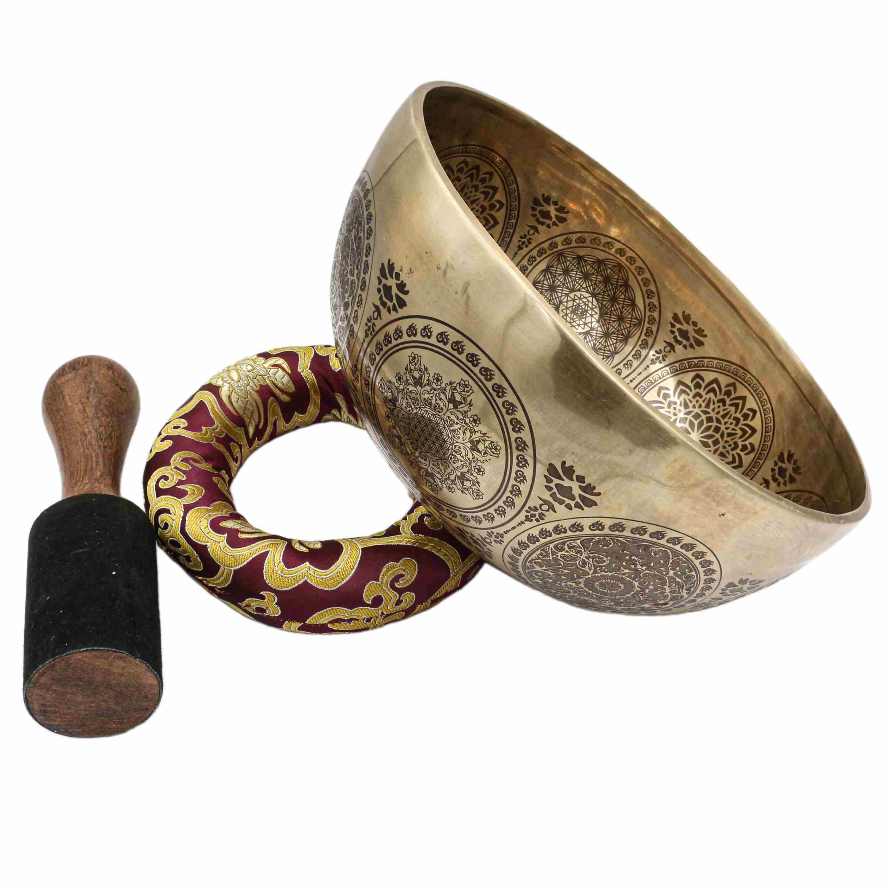 Buddhist Hand Beaten Jambati Singing Bowl, <span Style=