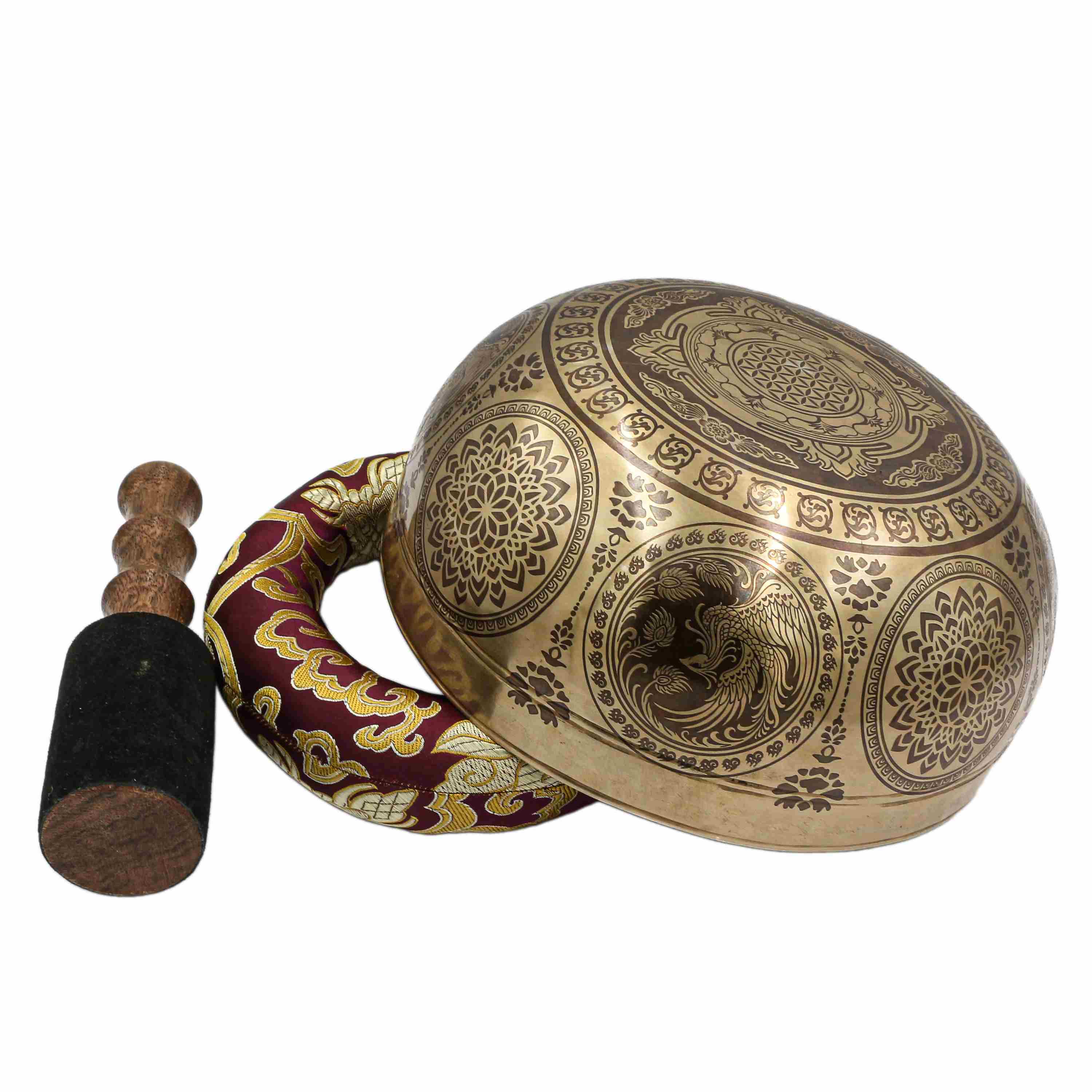 Buddhist Hand Beaten Jambati Singing Bowl, <span Style=