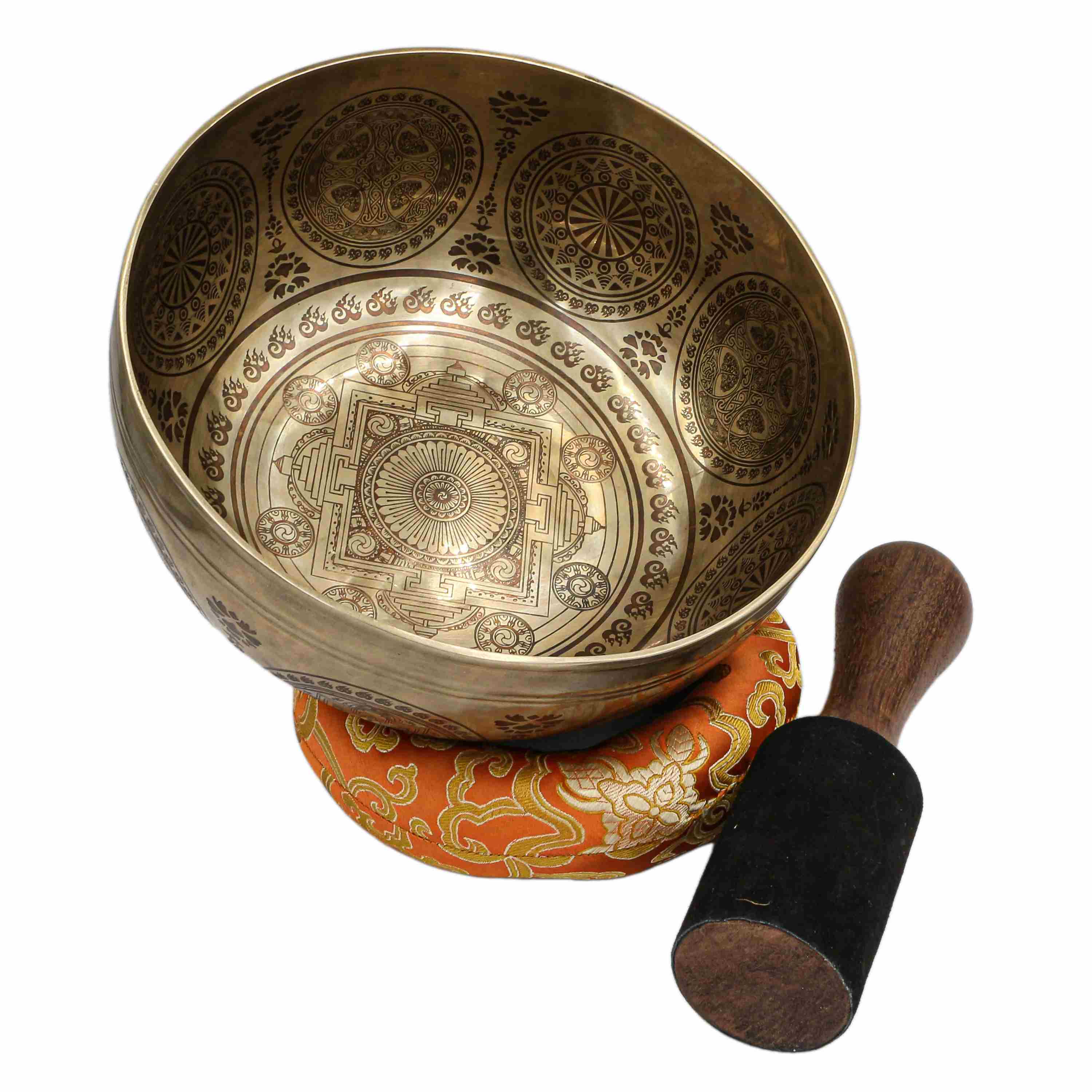 Buddhist Hand Beaten Jambati Singing Bowl, <span Style=