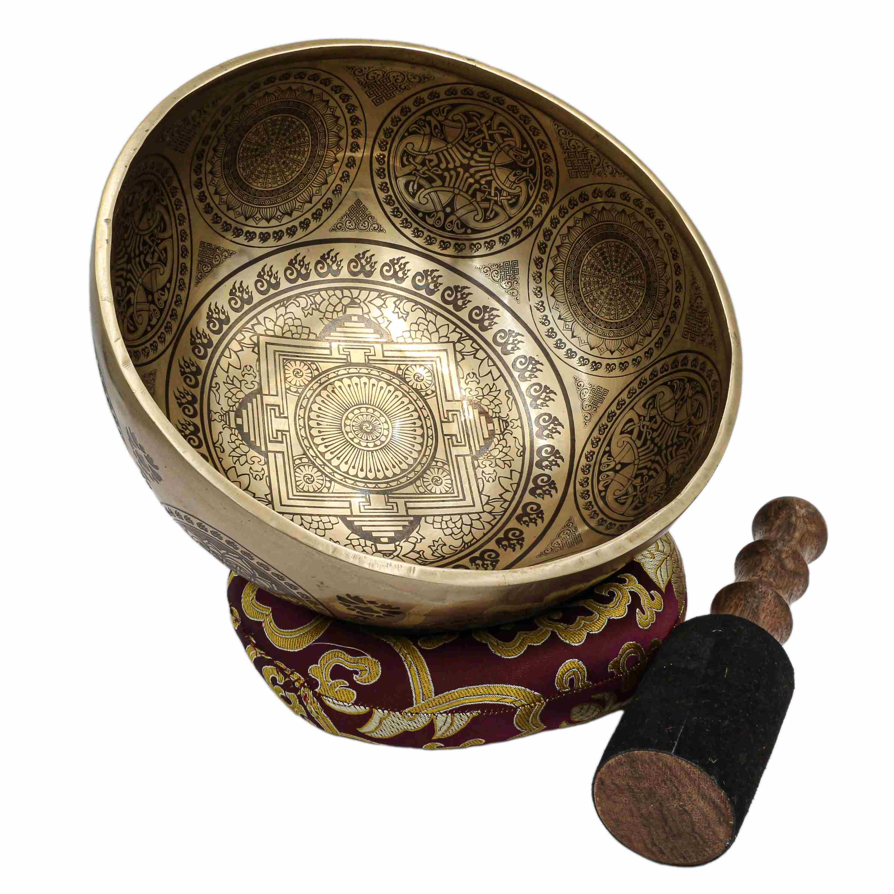 Buddhist Hand Beaten Jambati Singing Bowl, <span Style=