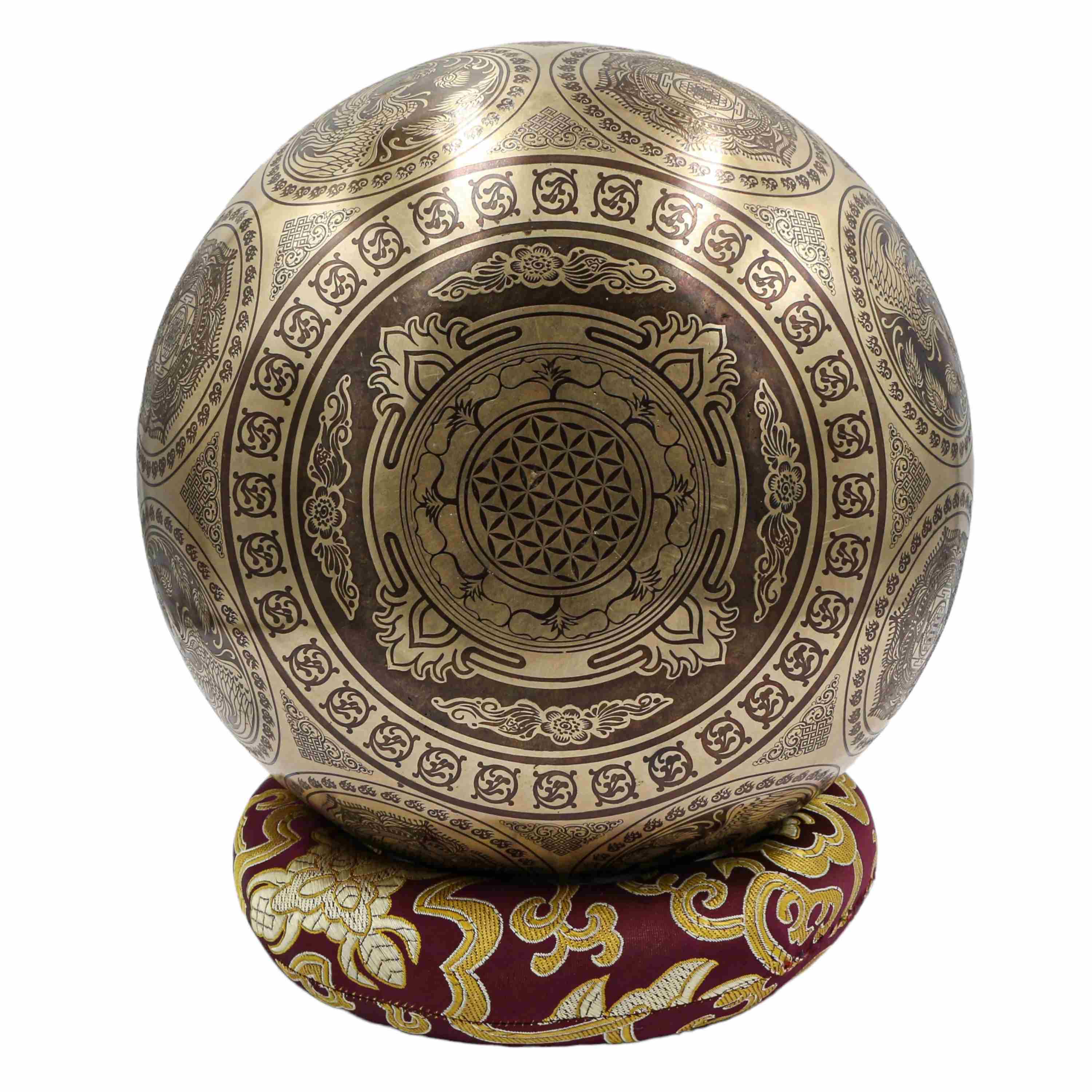 Buddhist Hand Beaten Jambati Singing Bowl, <span Style=