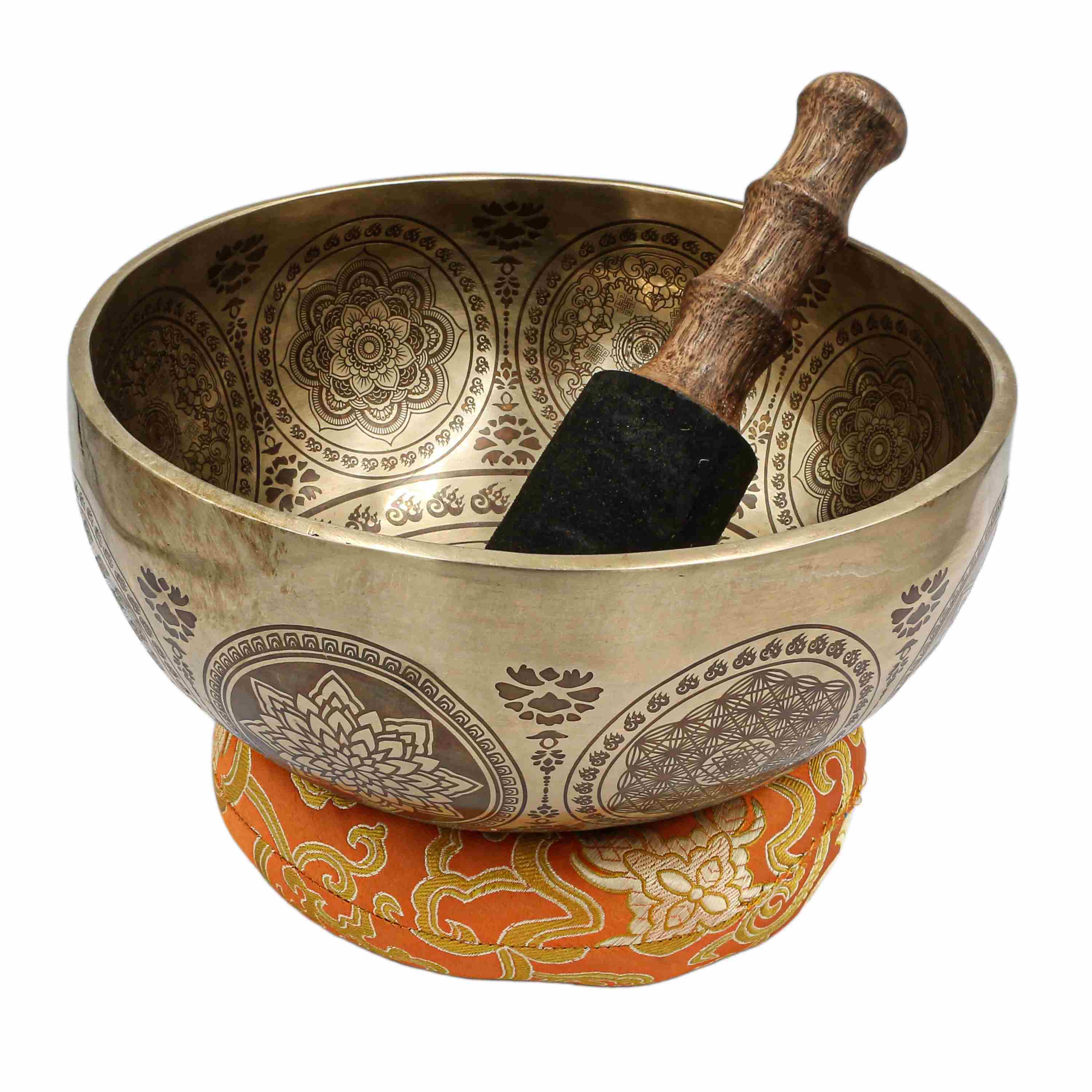 Buddhist Hand Beaten Jambati Singing Bowl, <span Style=