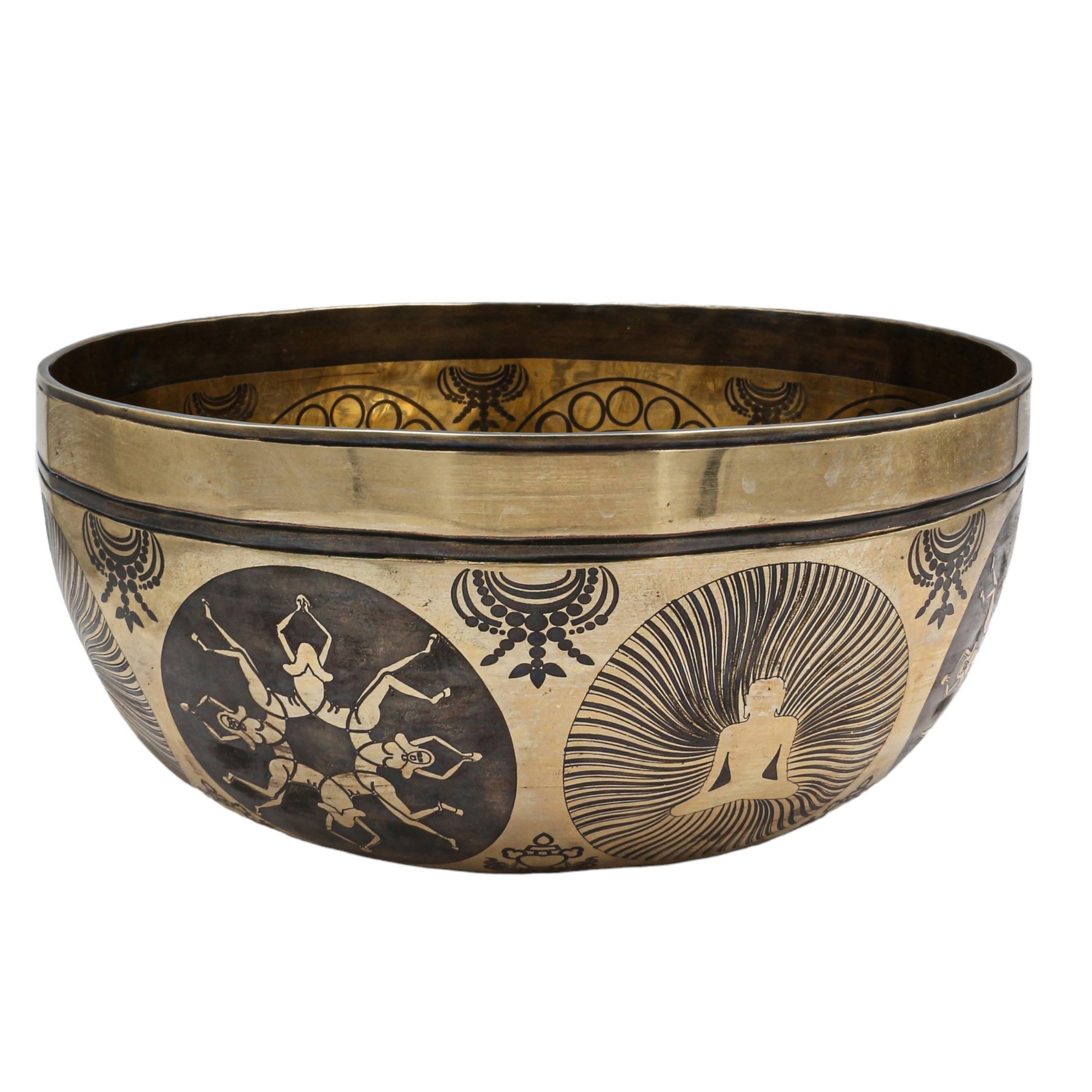 Buddhist Hand Beaten Jambati Singing Bowl, <span Style=