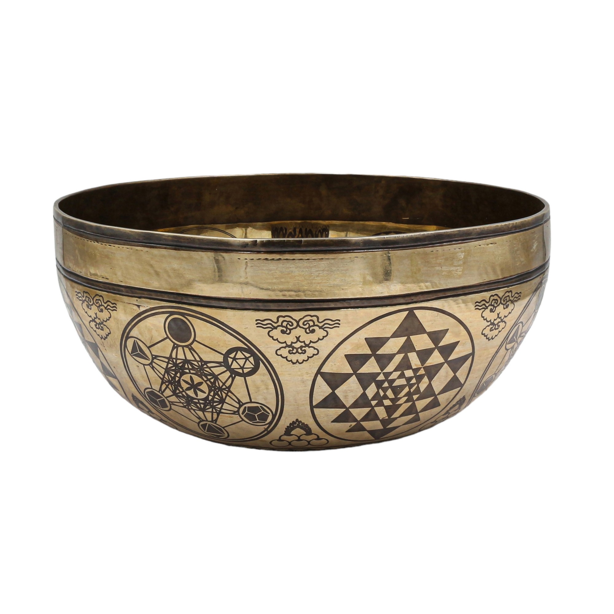 Buddhist Hand Beaten Jambati Singing Bowl, <span Style=