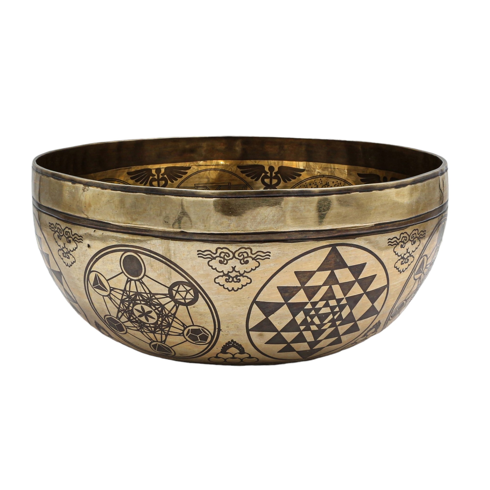 Buddhist Hand Beaten Jambati Singing Bowl, <span Style=