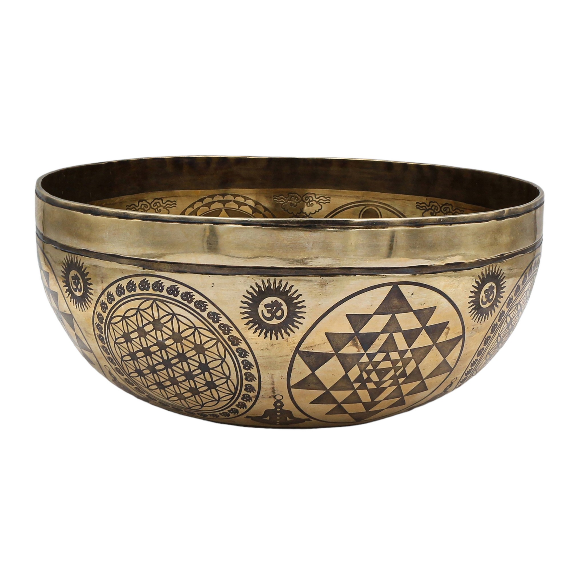 Buddhist Hand Beaten Jambati Singing Bowl, <span Style=