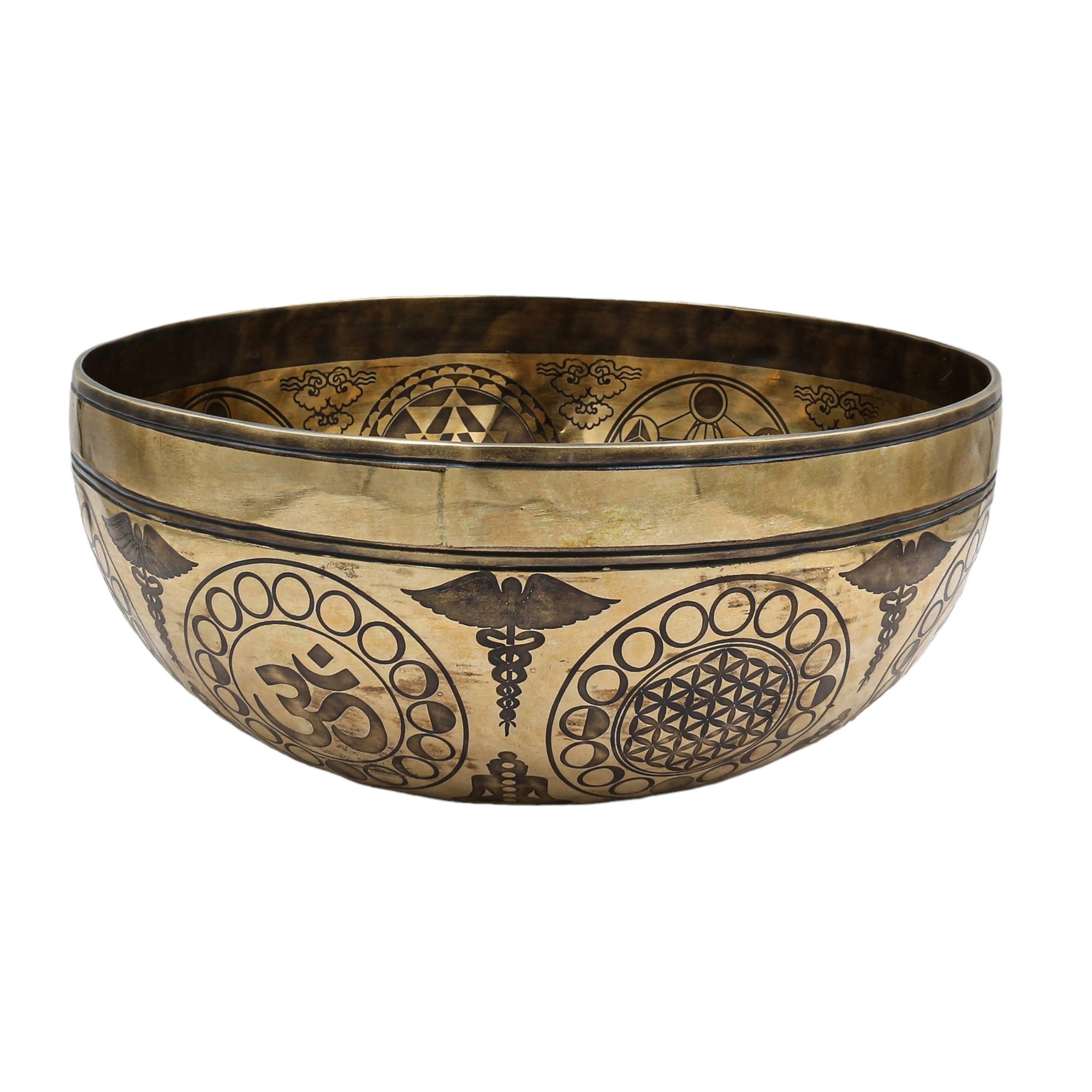 Buddhist Hand Beaten Jambati Singing Bowl, <span Style=