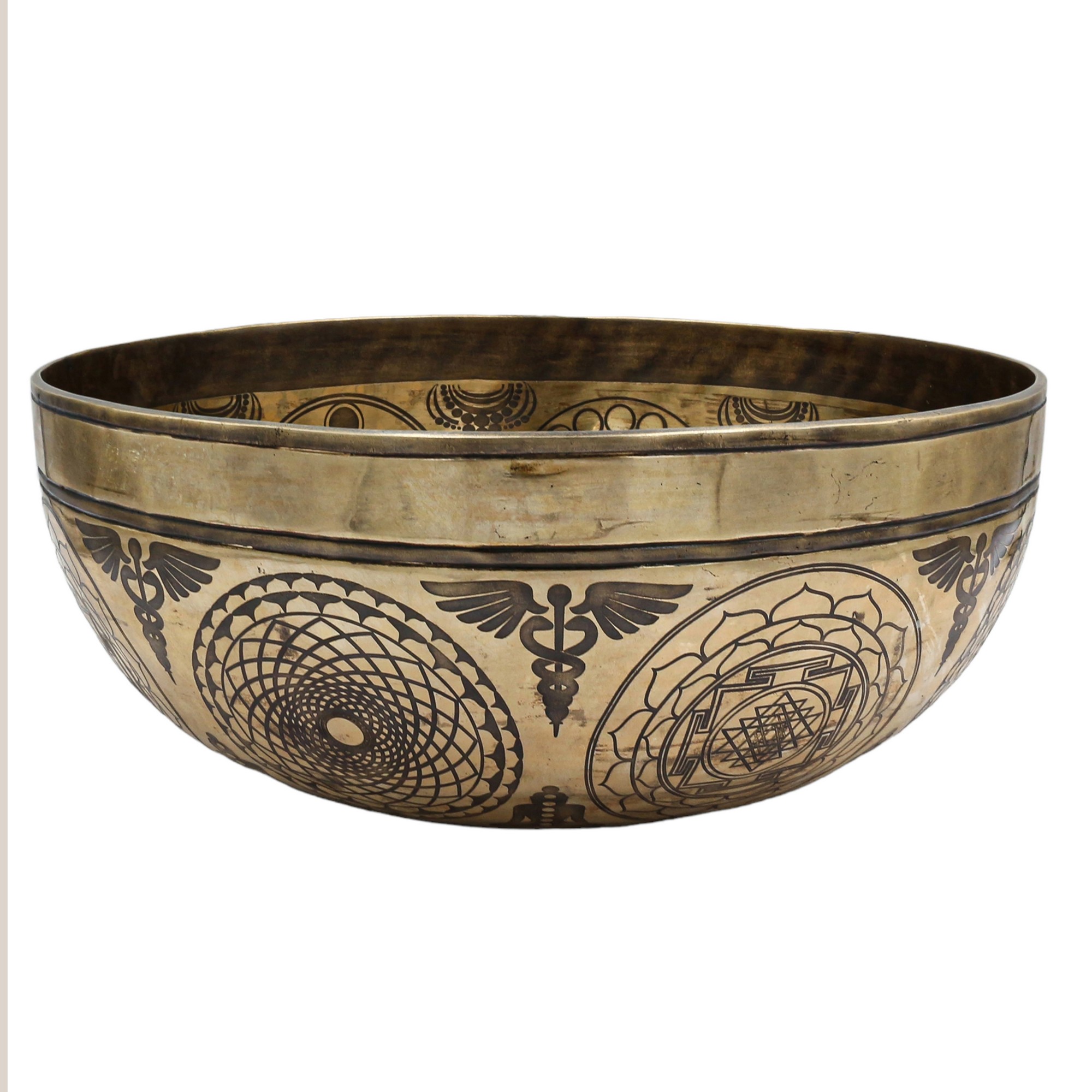 Buddhist Hand Beaten Jambati Singing Bowl, <span Style=