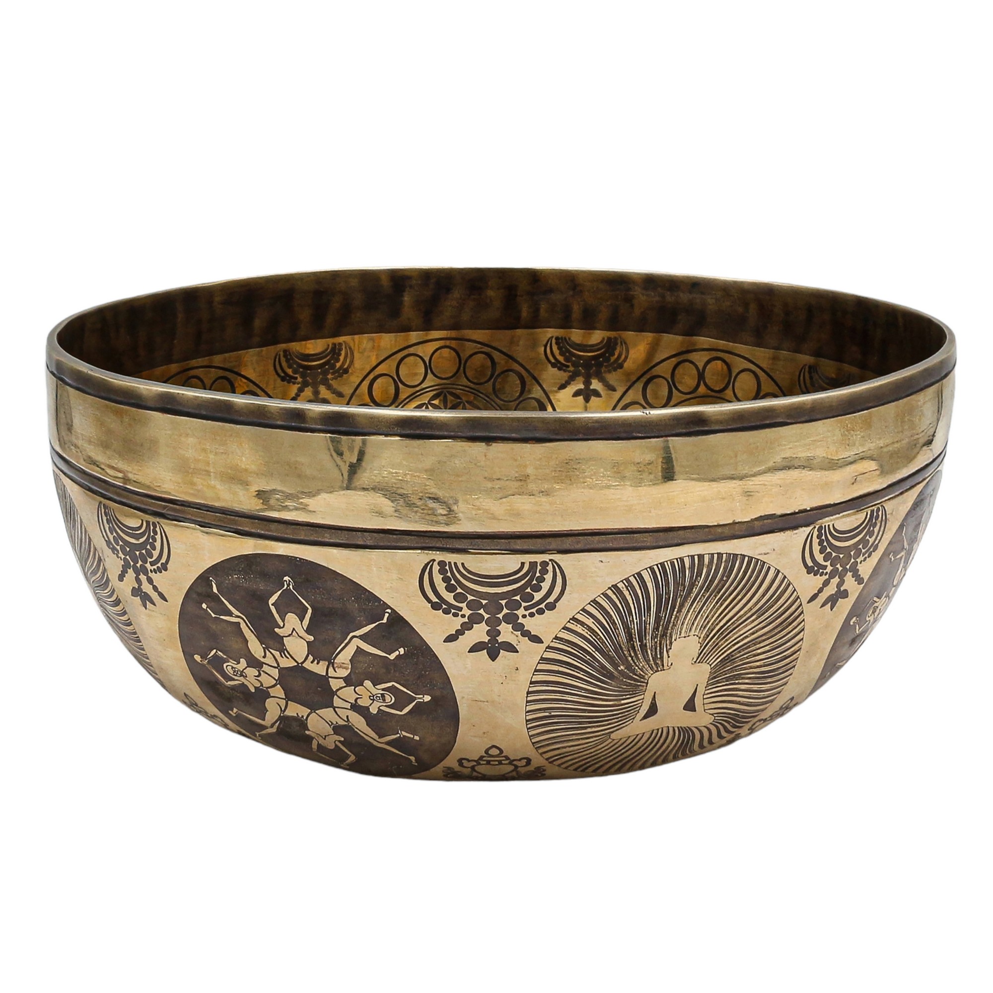 Buddhist Hand Beaten Jambati Singing Bowl, <span Style=