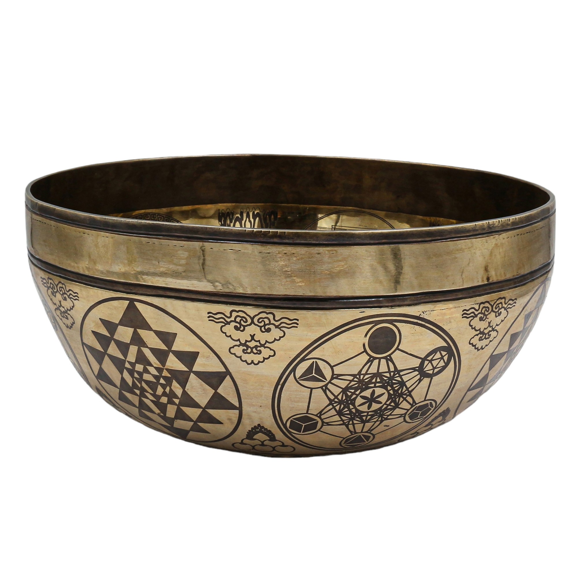 Buddhist Hand Beaten Jambati Singing Bowl, <span Style=