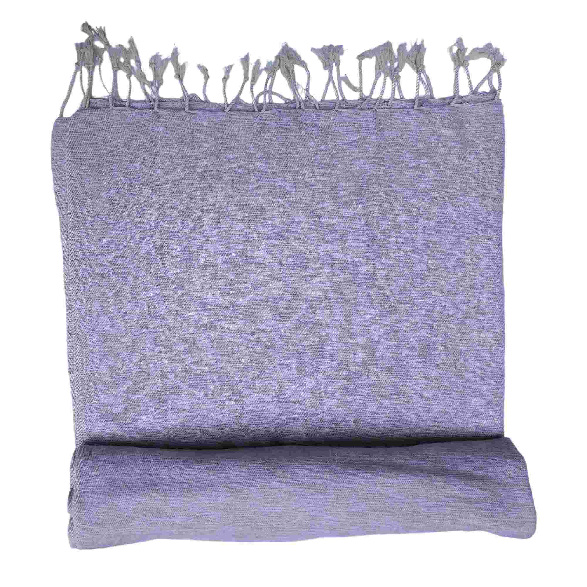 Yak Wool Blanket, Nepali Acrylic Hand Loom Blanket, grey Color, large Size