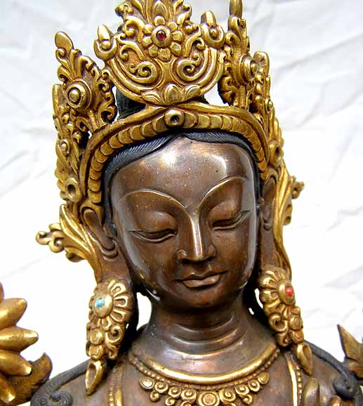 Green Tara Statue, <span Style=