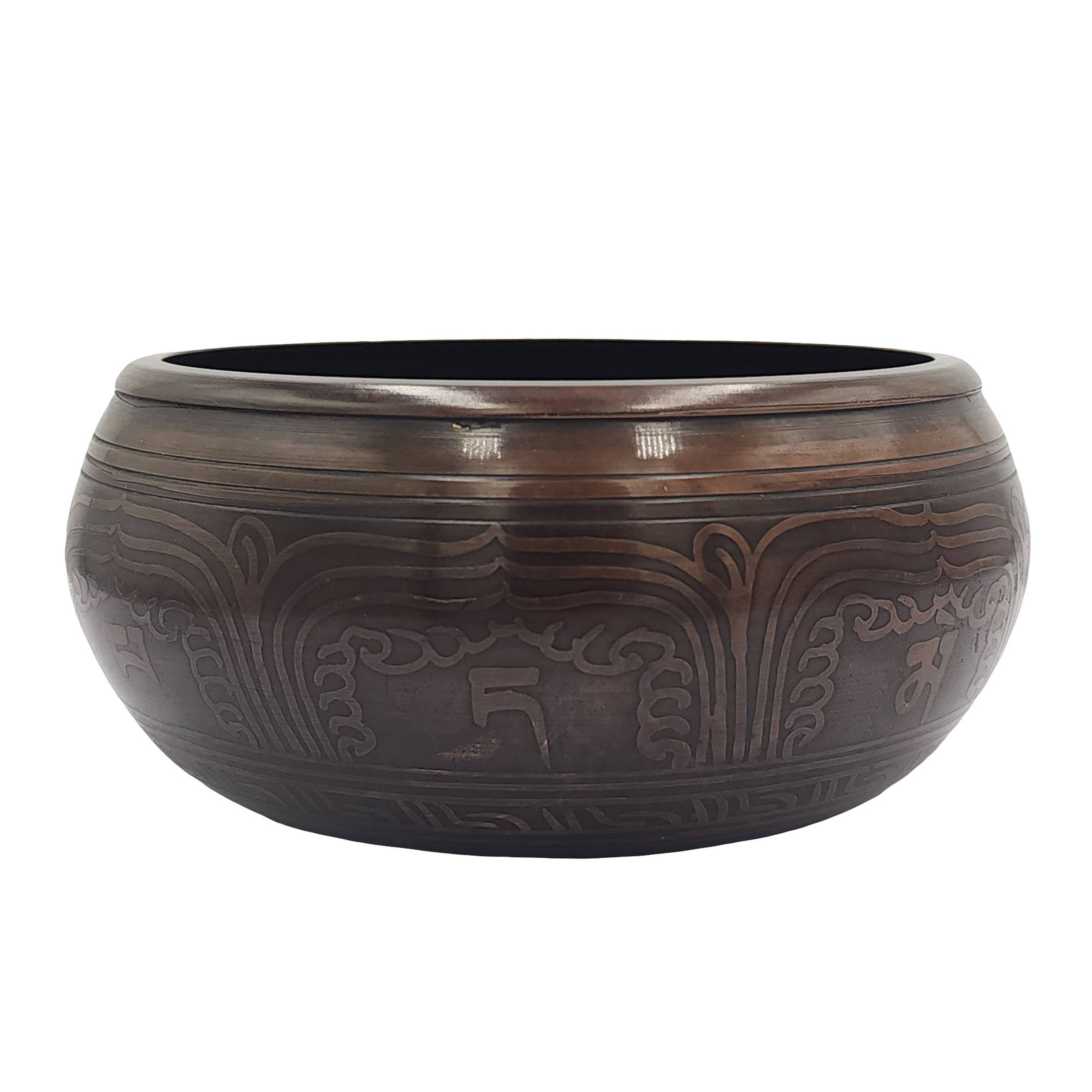 Nepali High Quality Seven Metal Bronze Singing Bowl, <span Style=