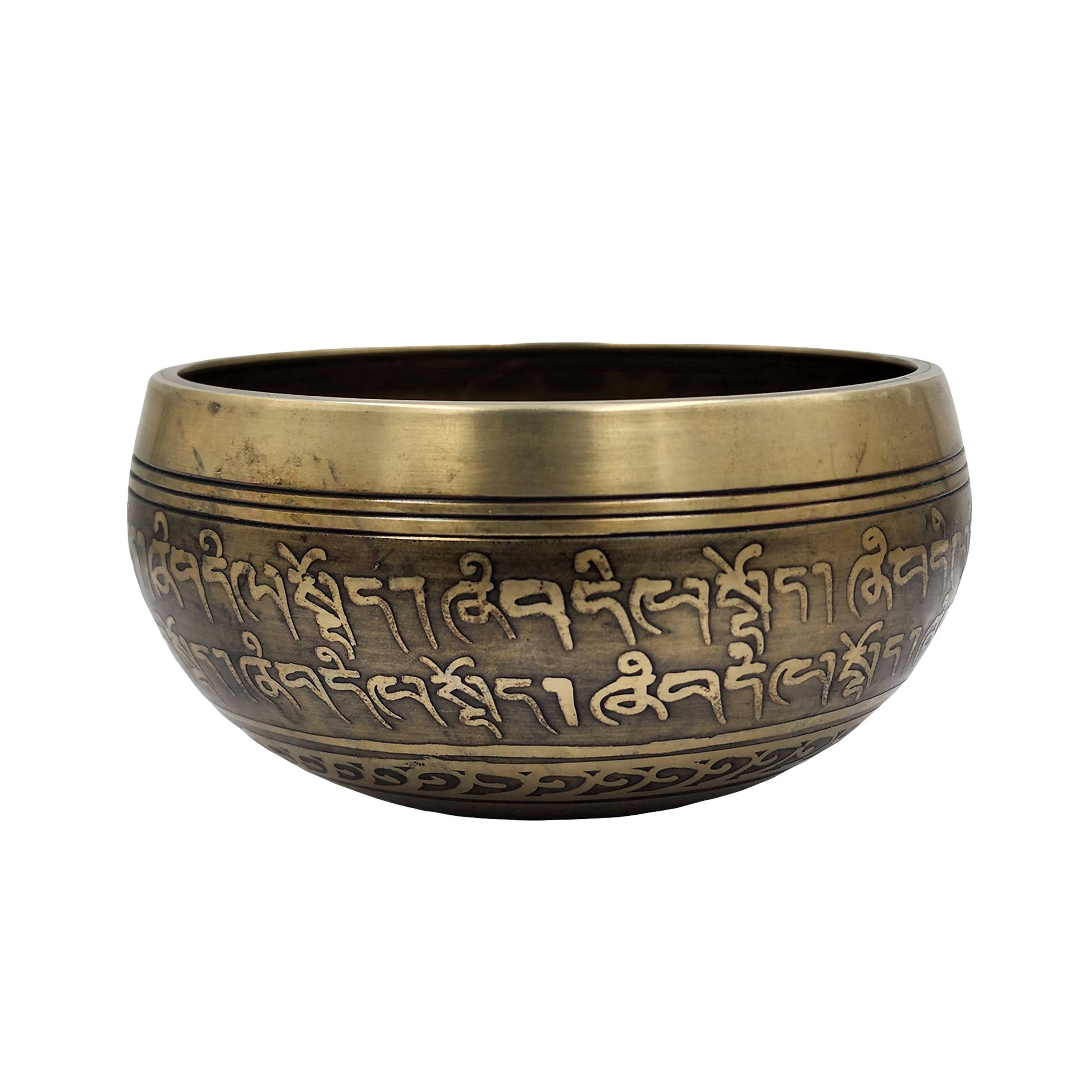 Nepali High Quality Seven Metal Bronze Singing Bowl, <span Style=