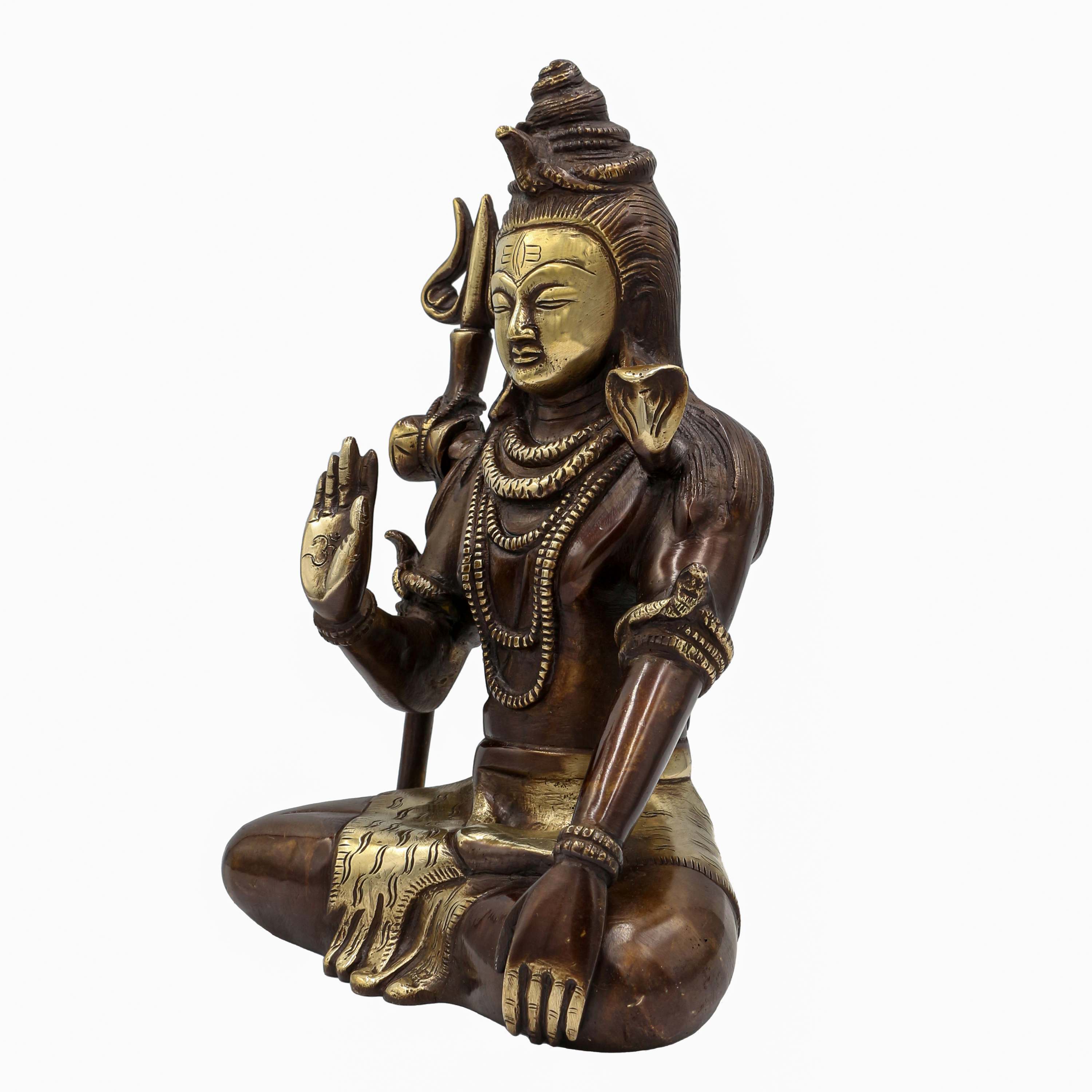 Nepali Statue Of Shiva, sand Casting, chocolate Oxidized