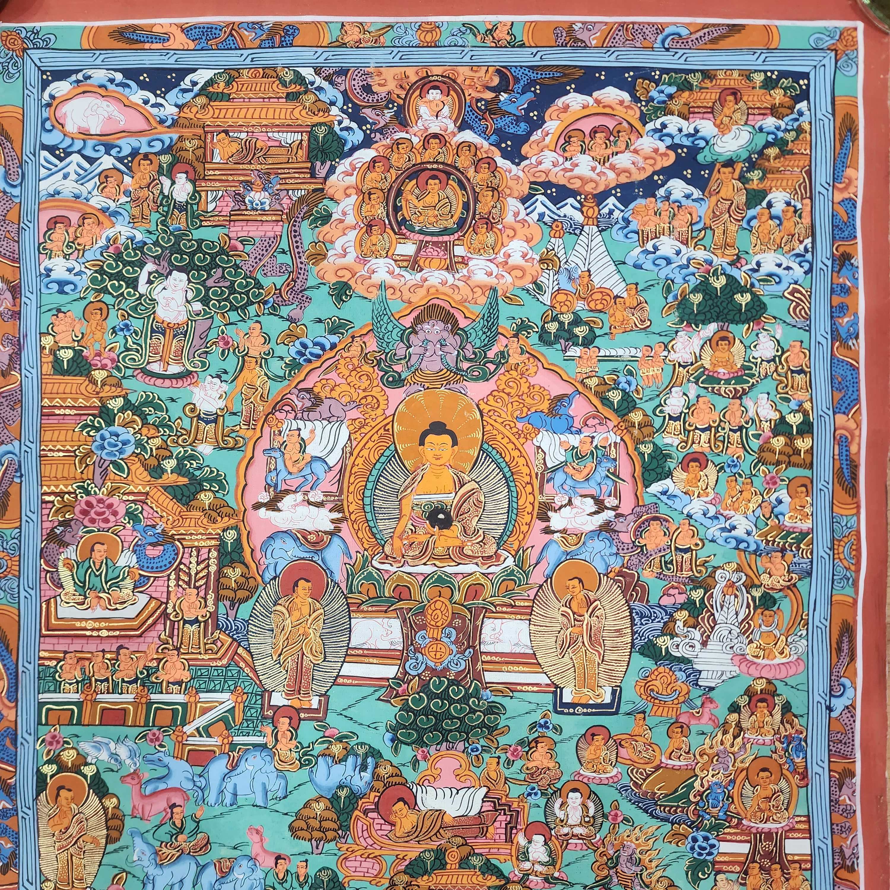 Buddhist Tibetan Thangka <span Style=