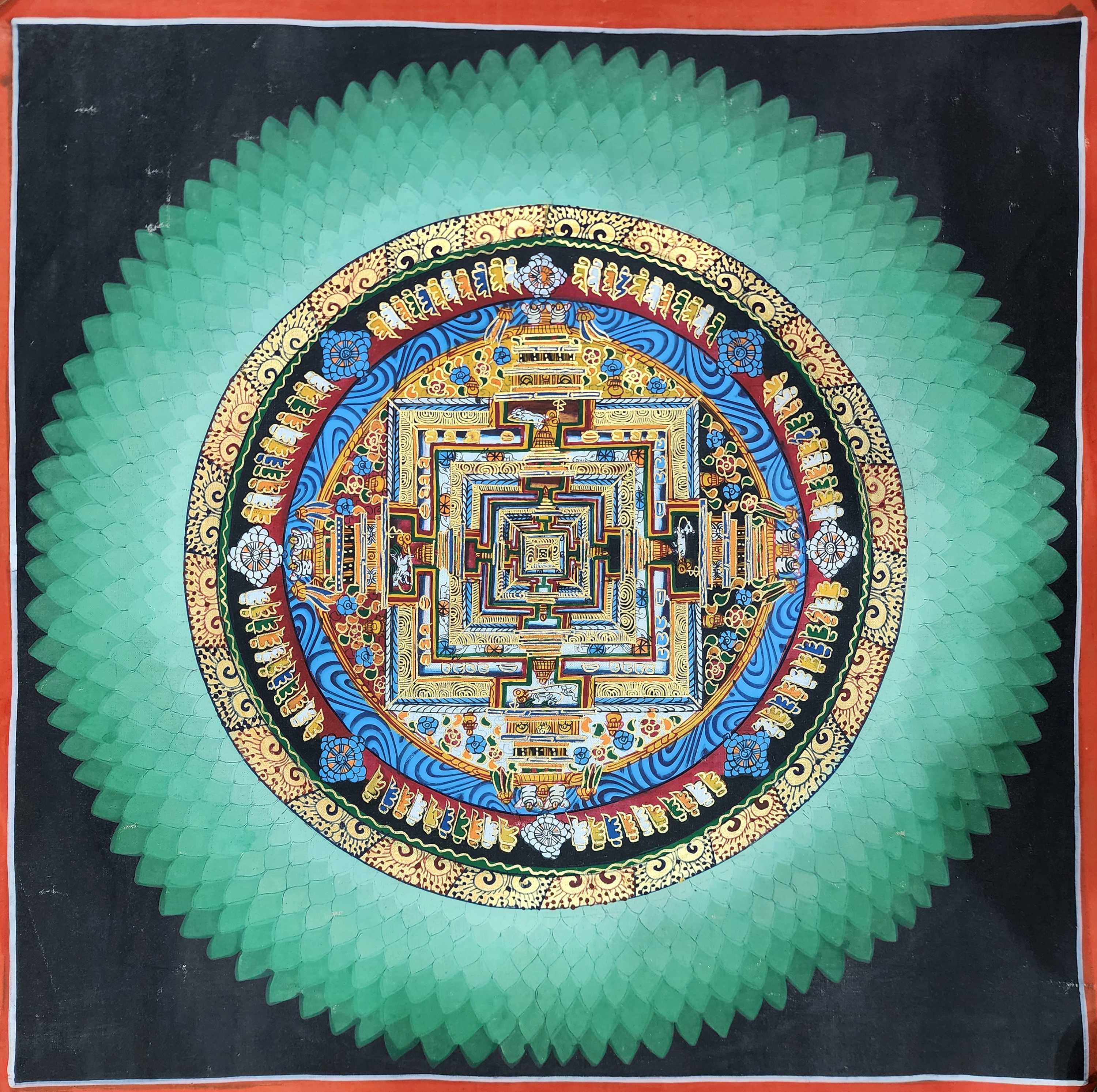 Buddhist Tibetan Thangka <span Style=