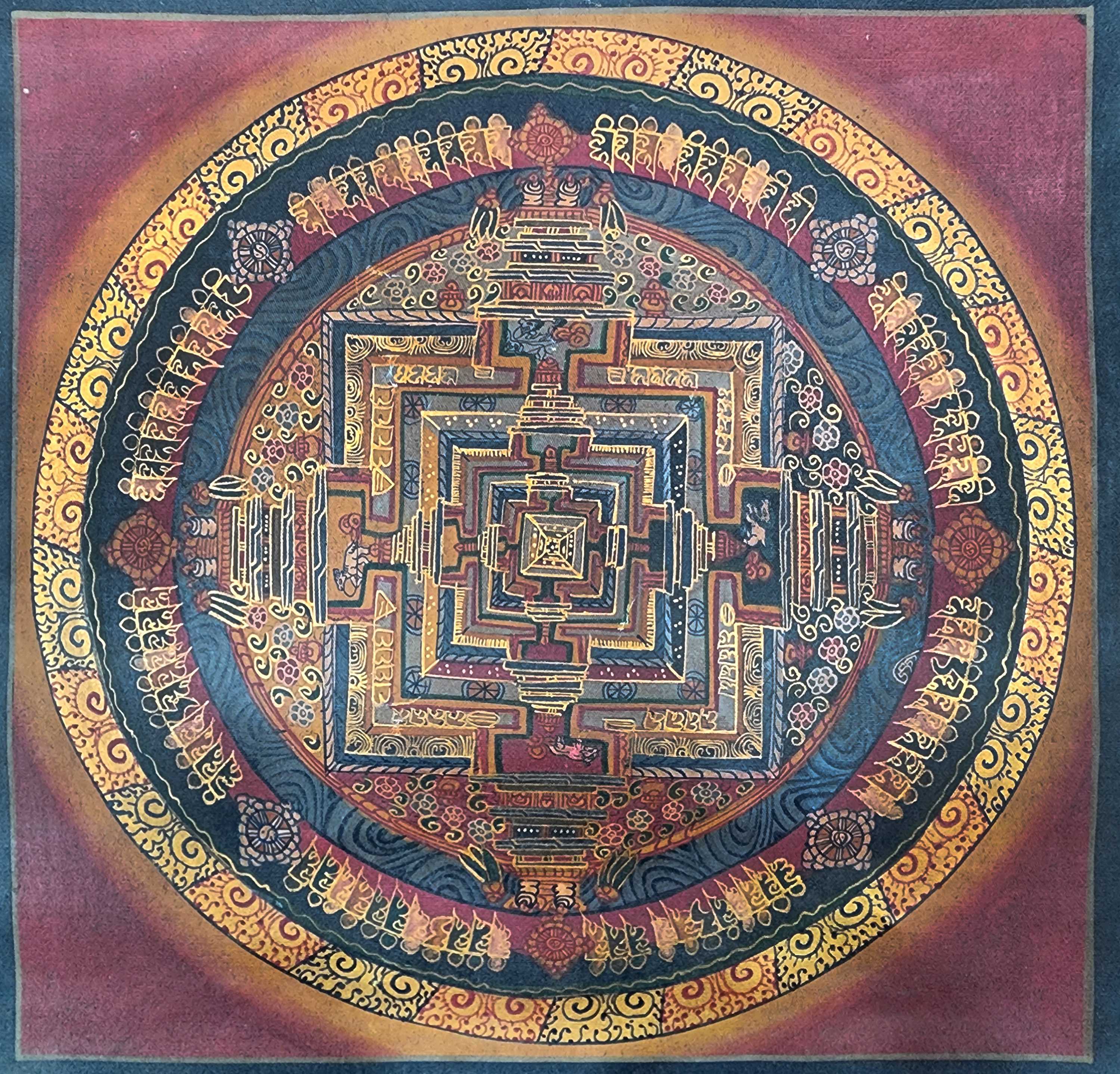 Buddhist Tibetan Thangka <span Style=