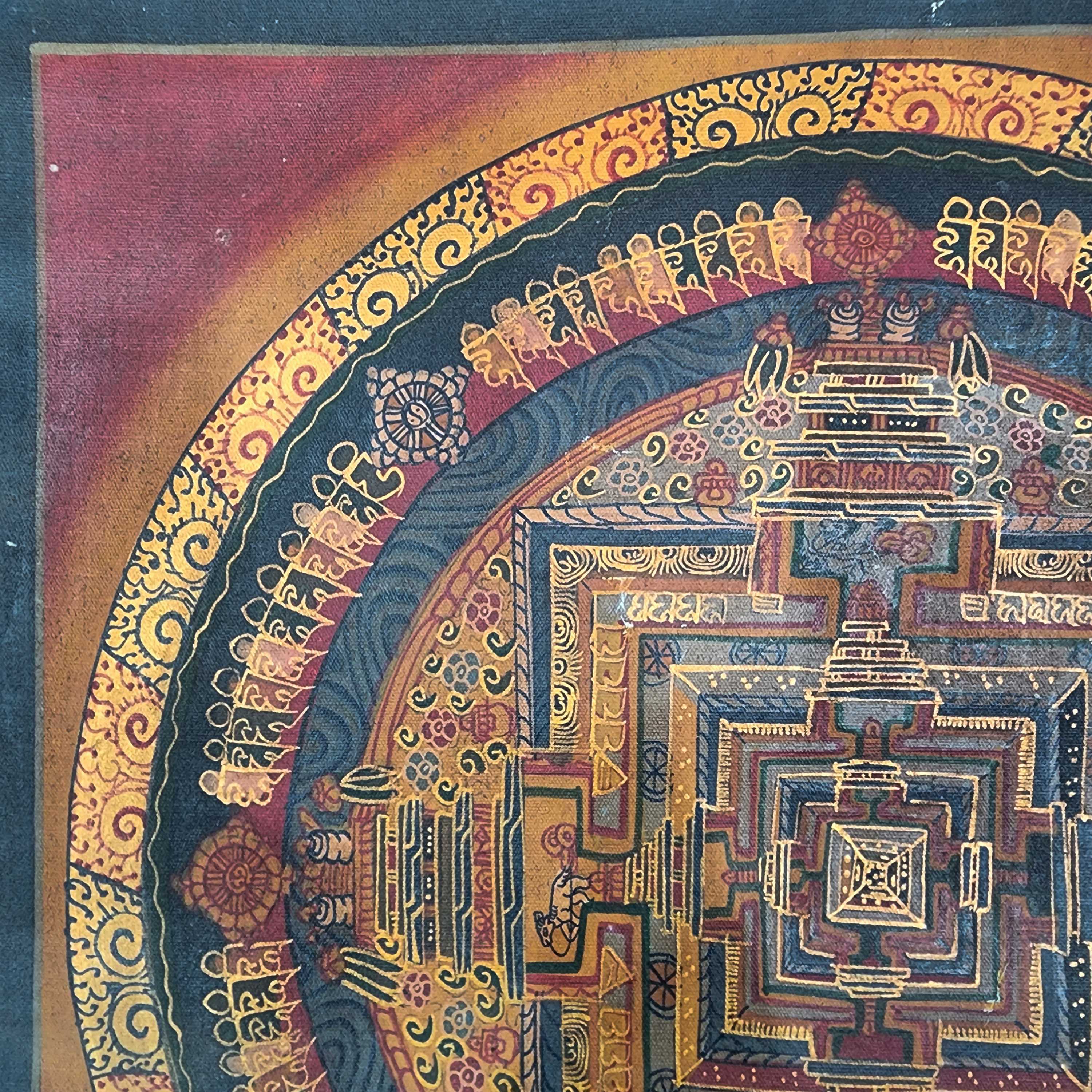 Buddhist Tibetan Thangka <span Style=