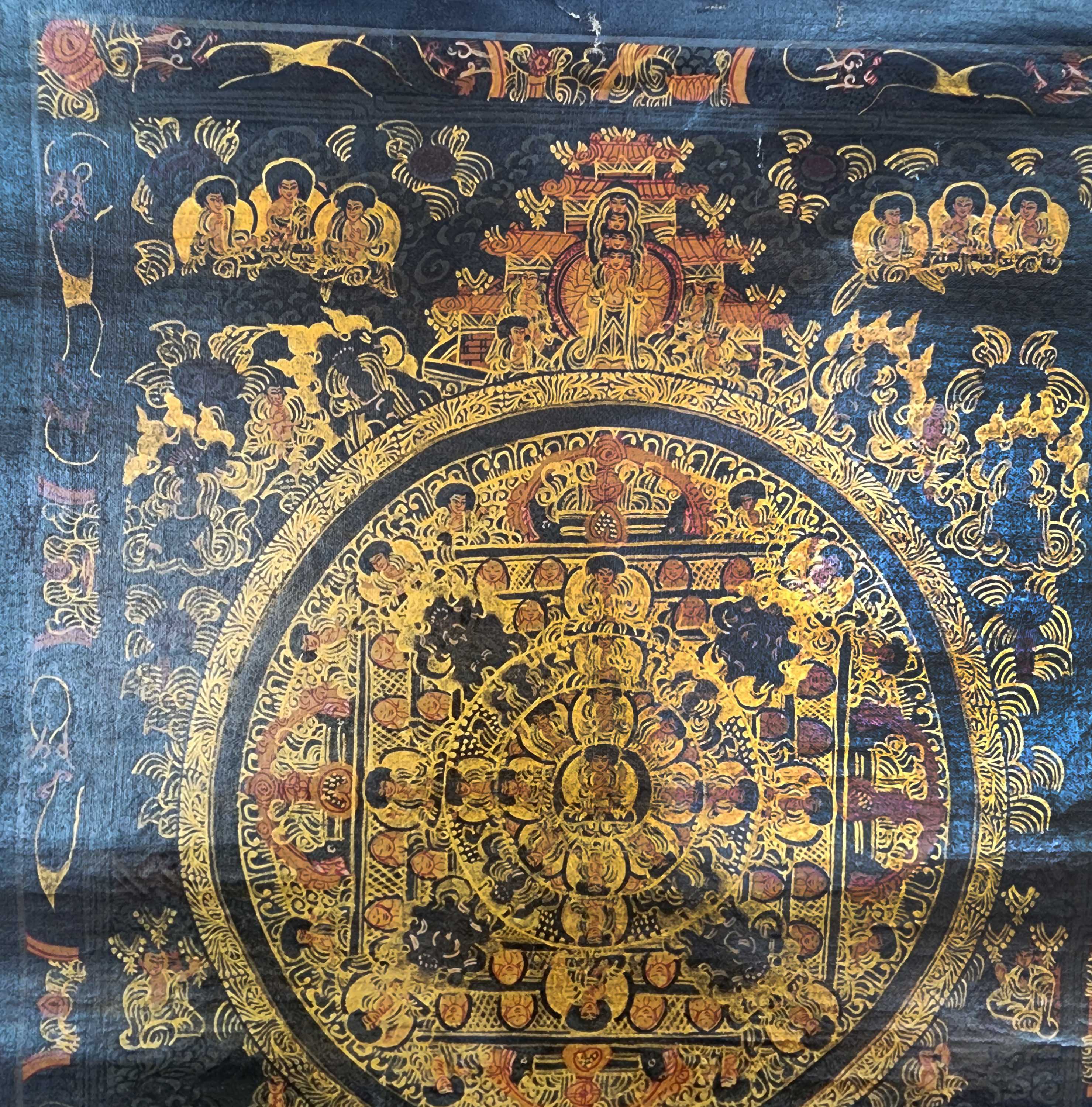 Buddhist Tibetan Thangka <span Style=