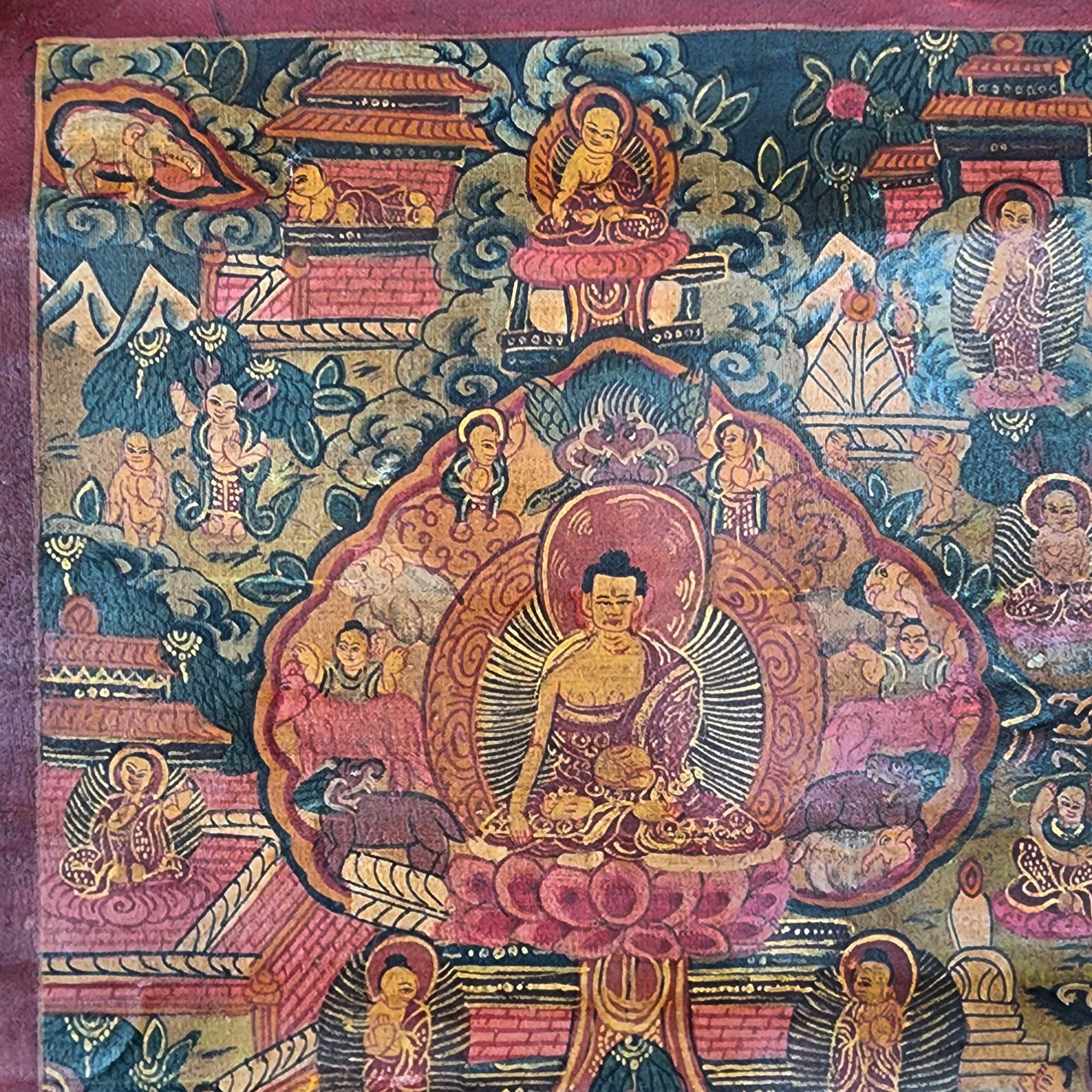 Buddhist Tibetan Thangka <span Style=