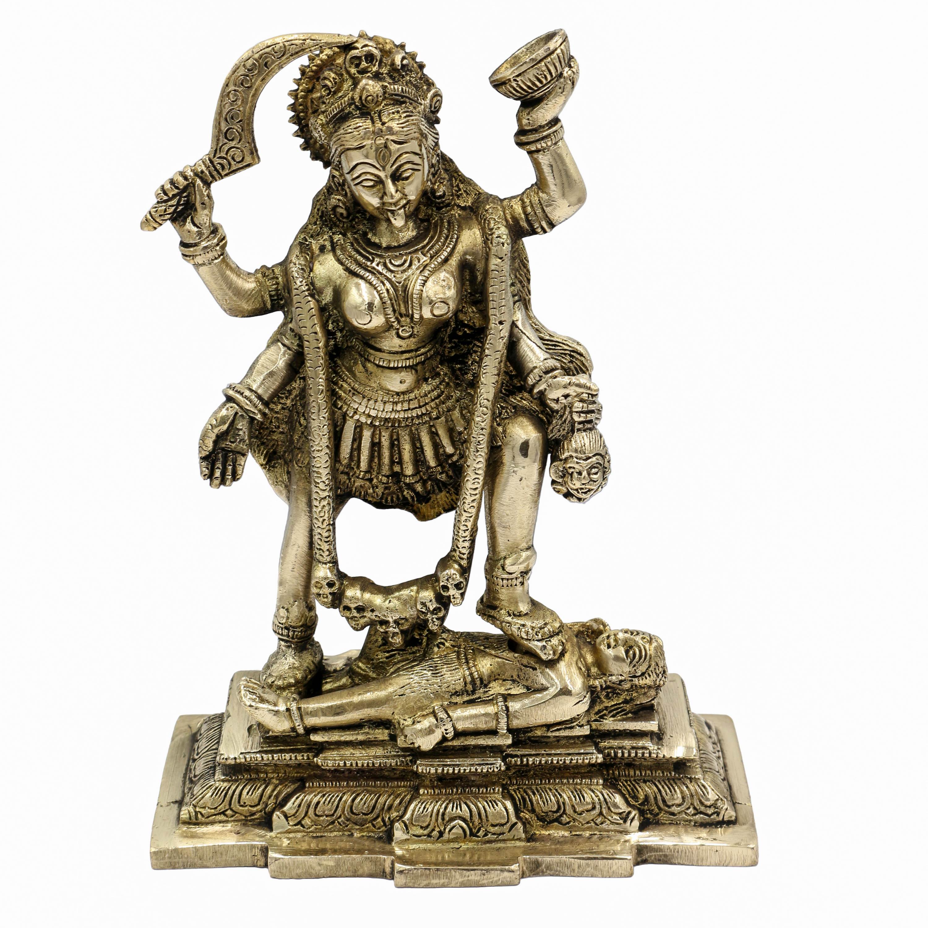 Buddhist Statue Of Kali, sand Casting, Glossy Finishing