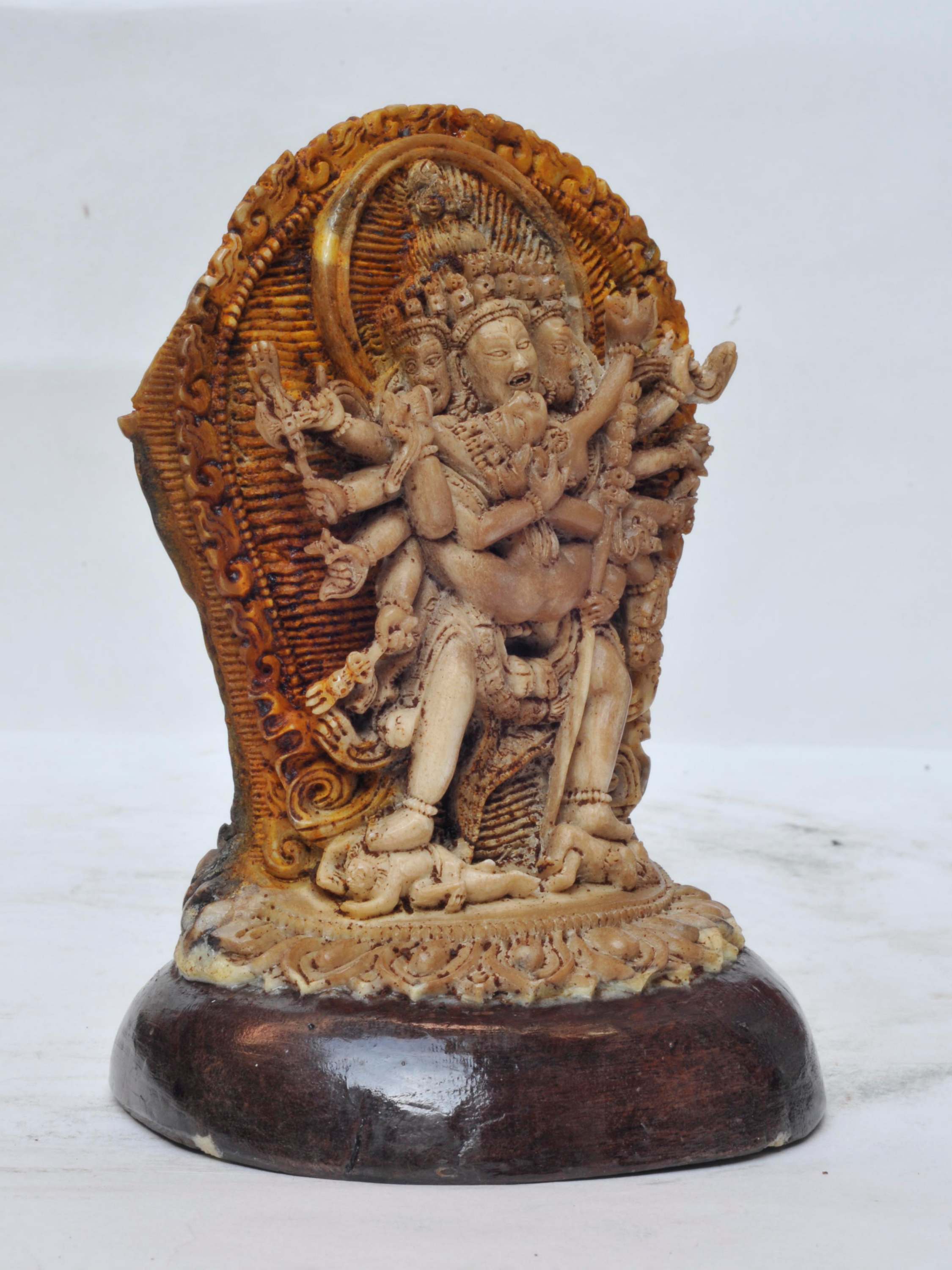 Tibetan Hand Carved Animal Bone Stamp tibetan Seal With Chakrasamvara Carved, remakable