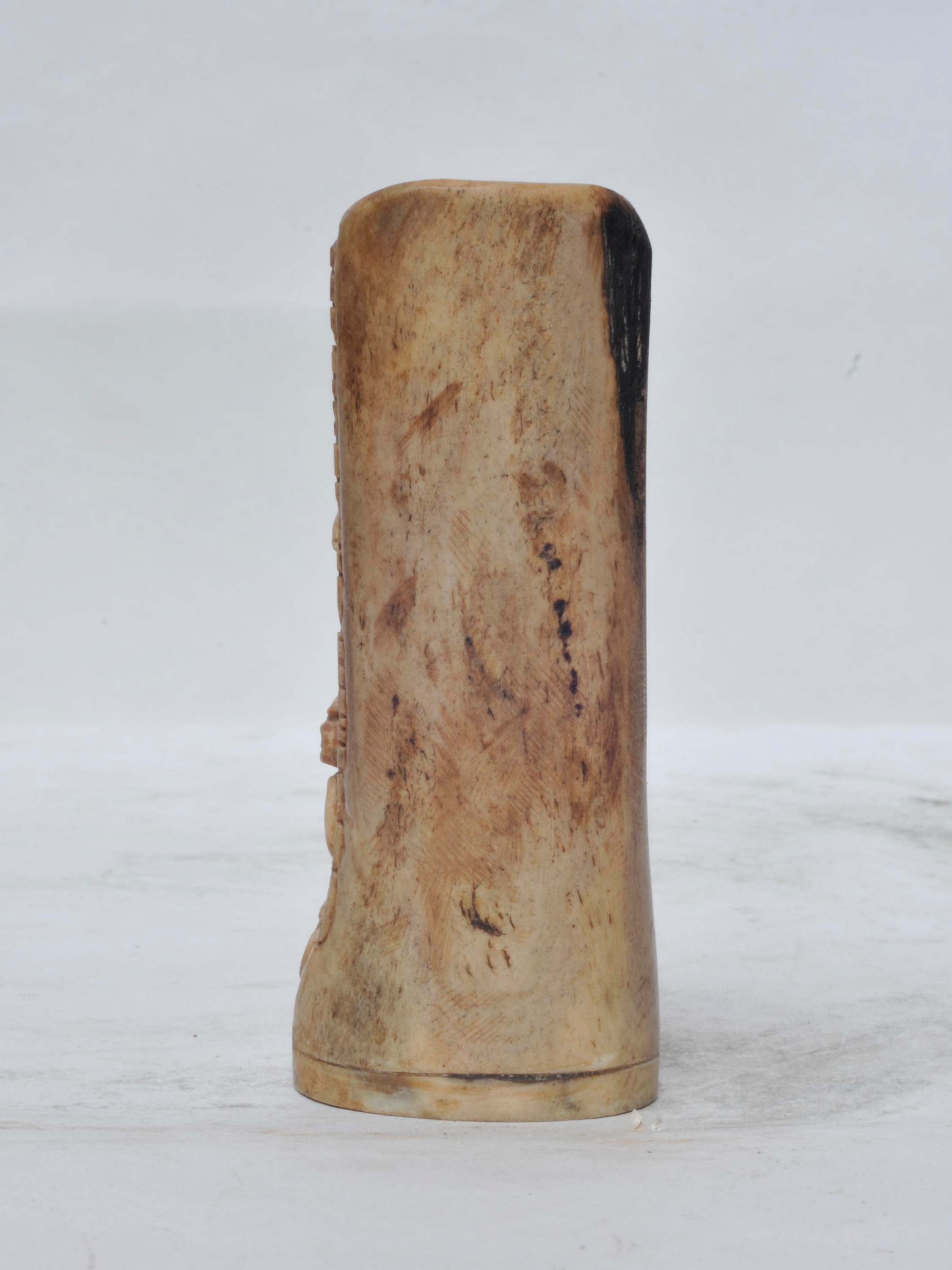 Tibetan Hand Carved Animal Bone Stamp tibetan Seal With Citipati Carved