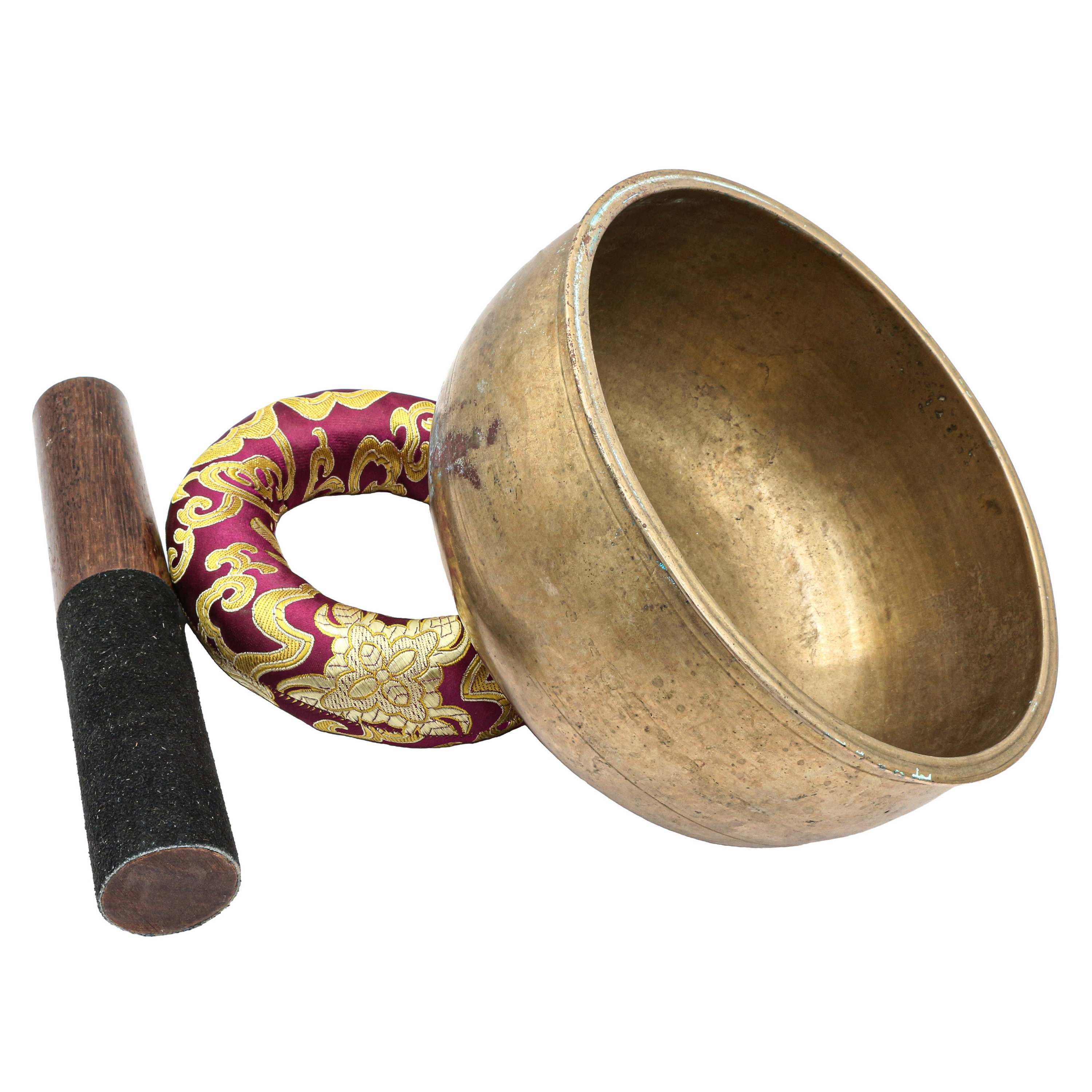 old, Buddhist real Antique Hand Beaten kopre Singing Bowl