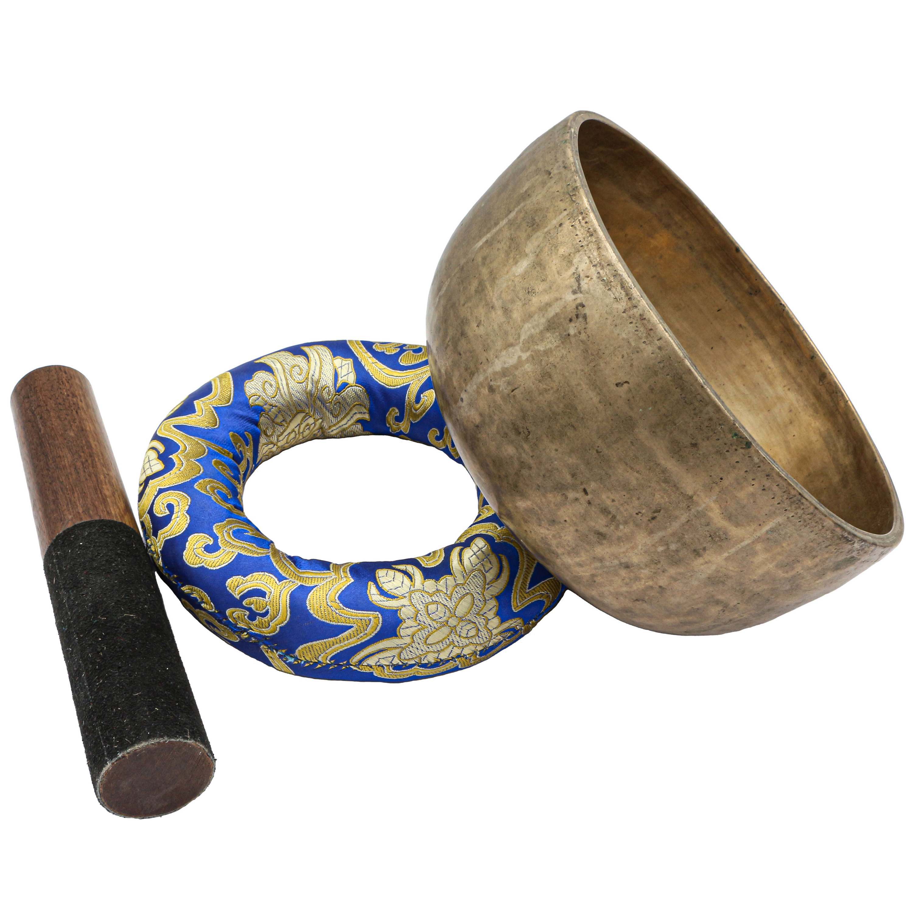 old, Buddhist real Antique Hand Beaten kopre Singing Bowl