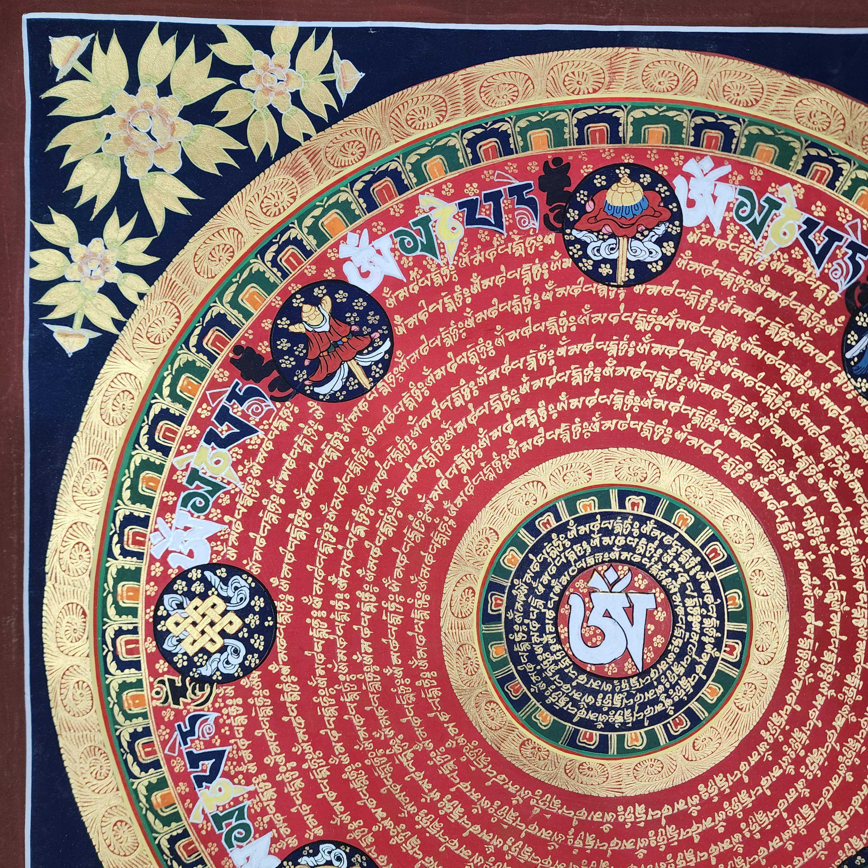 Buddhist Tibetan Thangka <span Style=