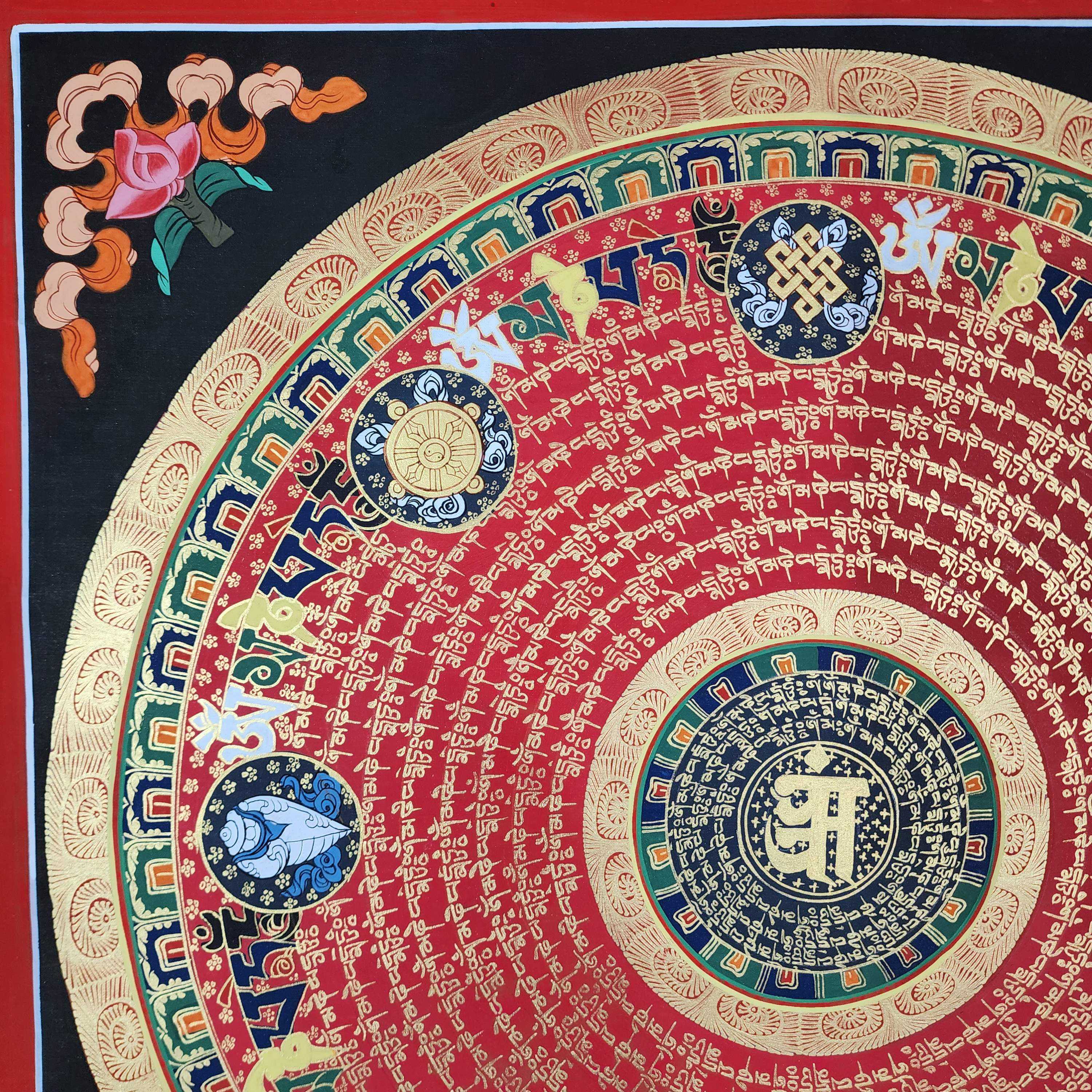 Buddhist Tibetan Thangka <span Style=