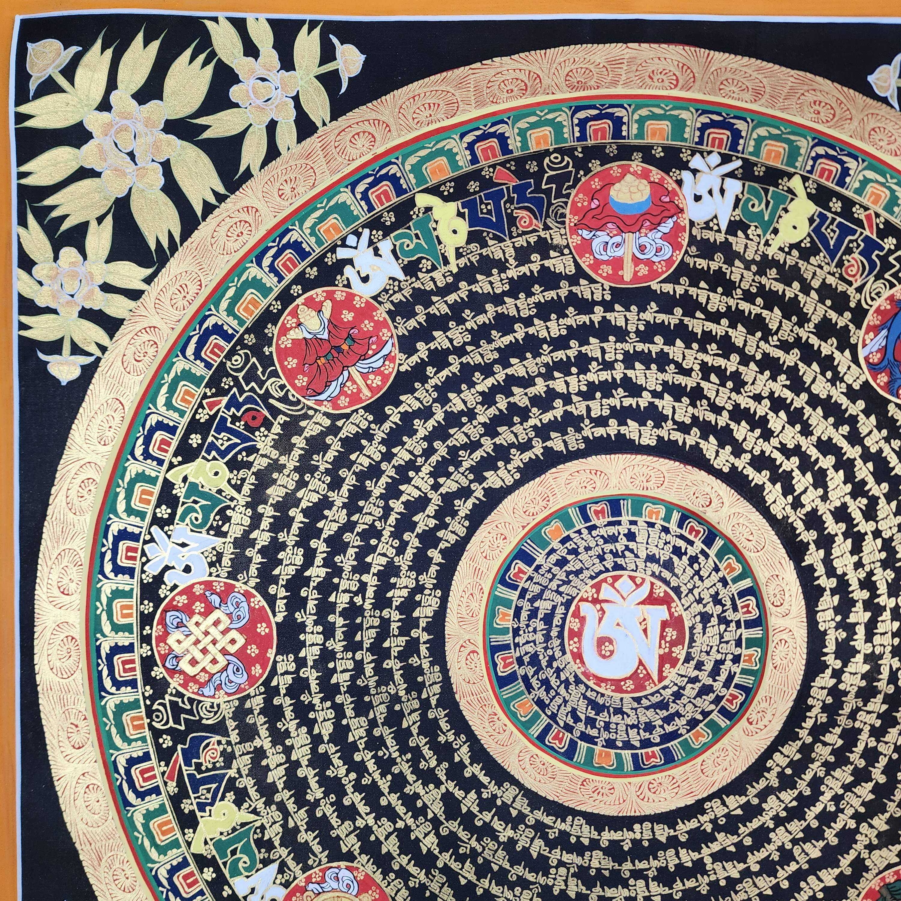 Buddhist Tibetan Thangka <span Style=